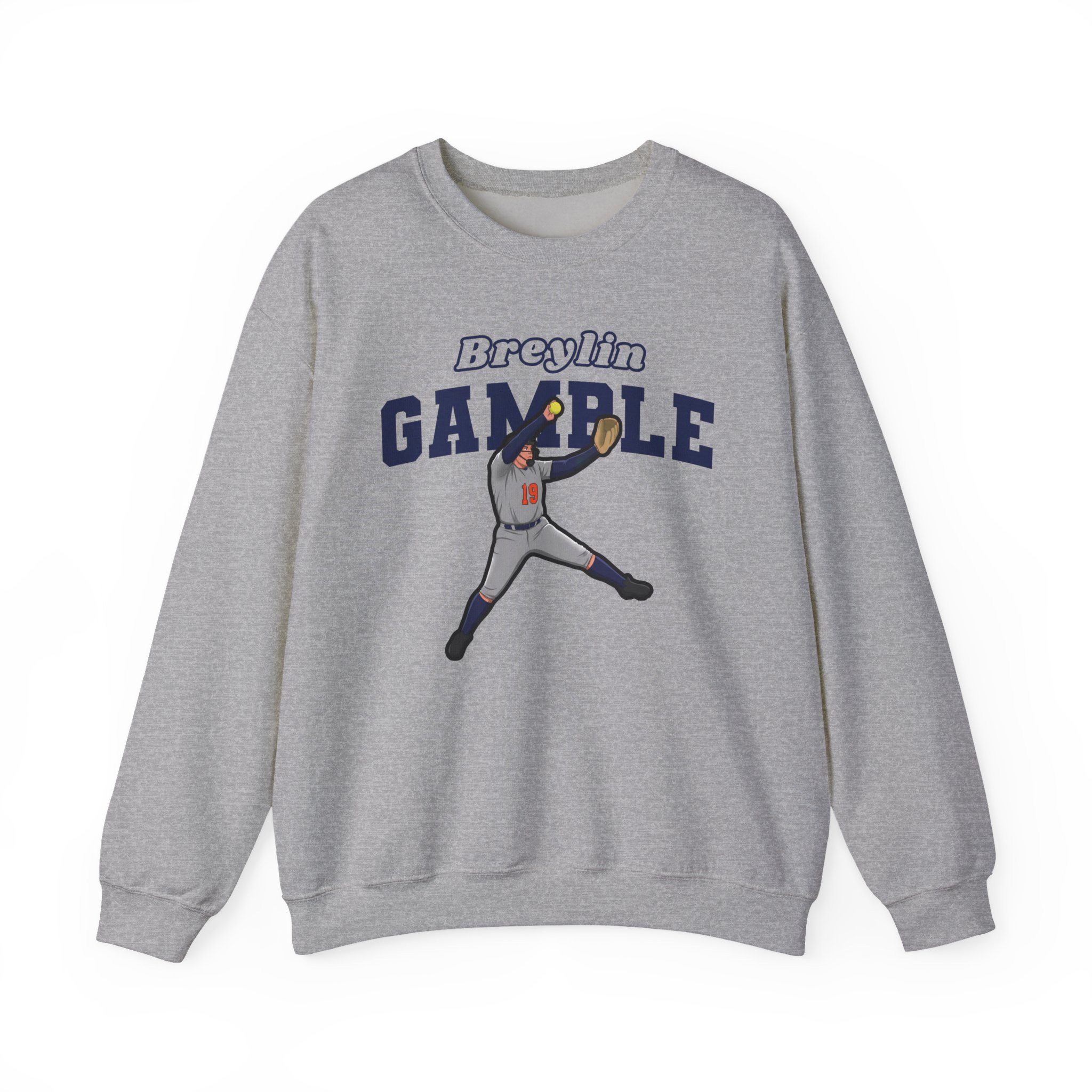 Crewneck Sweatshirt — character_name_arch in Grey
