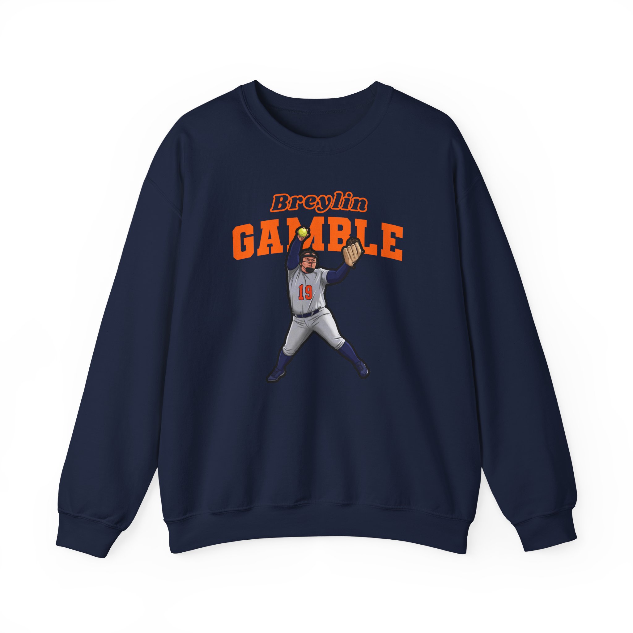 Crewneck Sweatshirt — character_name_arch in Navy