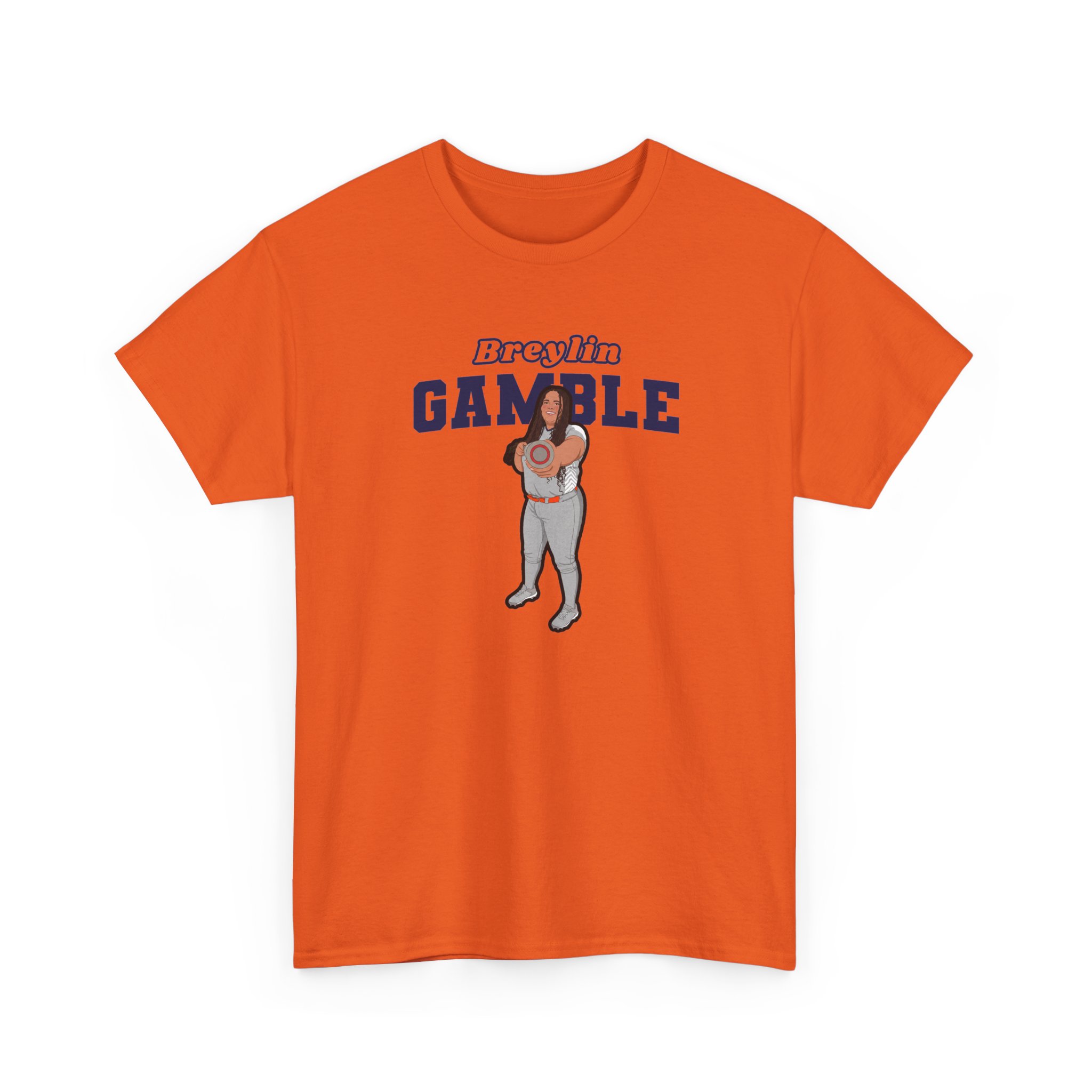 Tee — character_name_arch in Orange