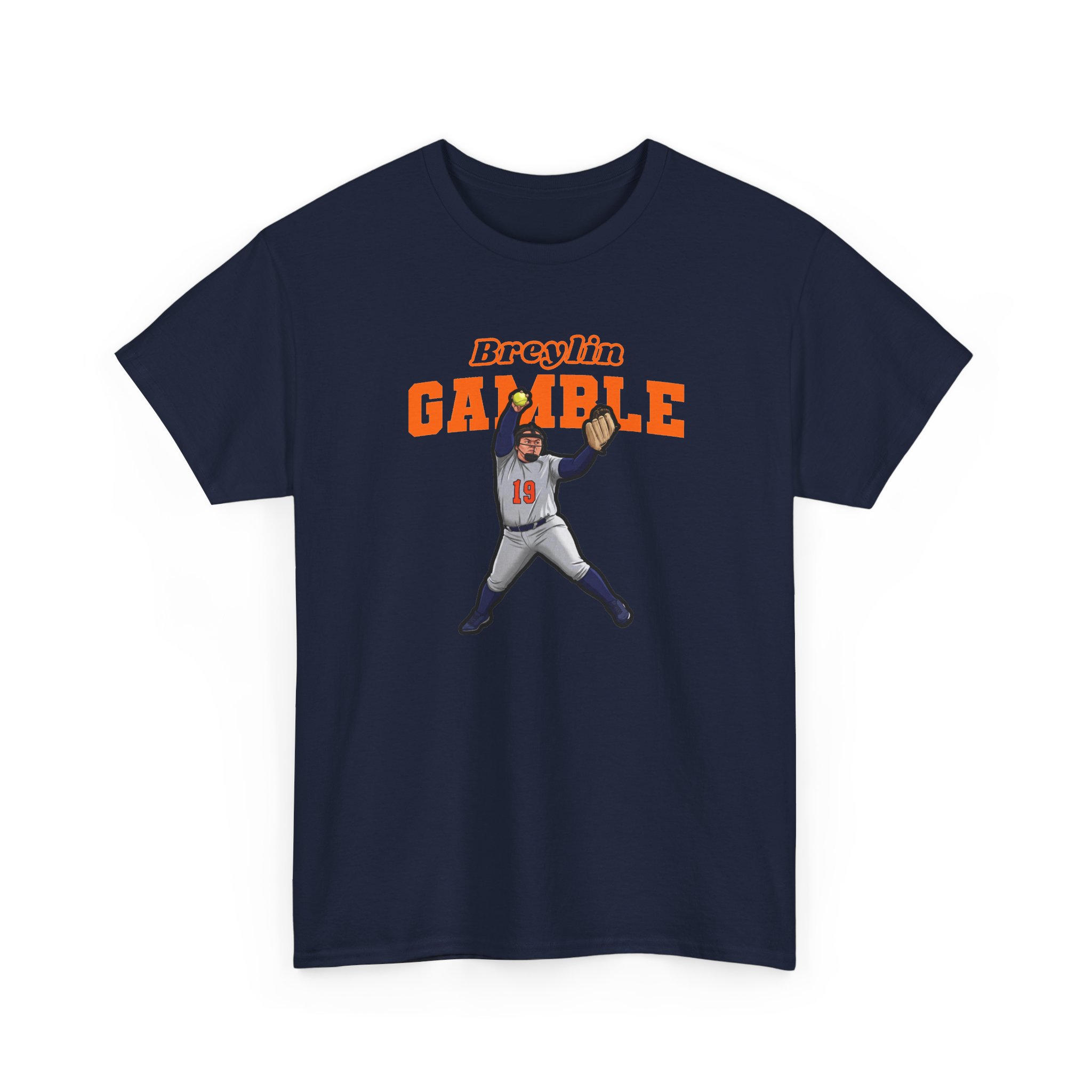 Tee — character_name_arch in Navy