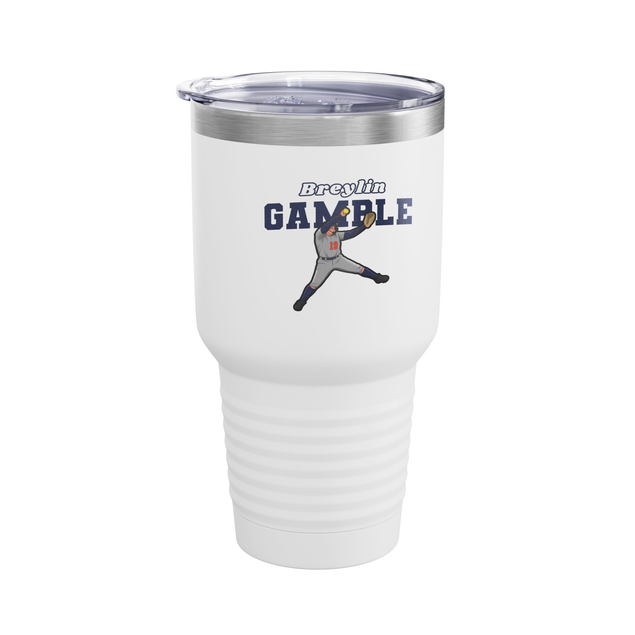 30oz Tumbler — character_name_arch in White