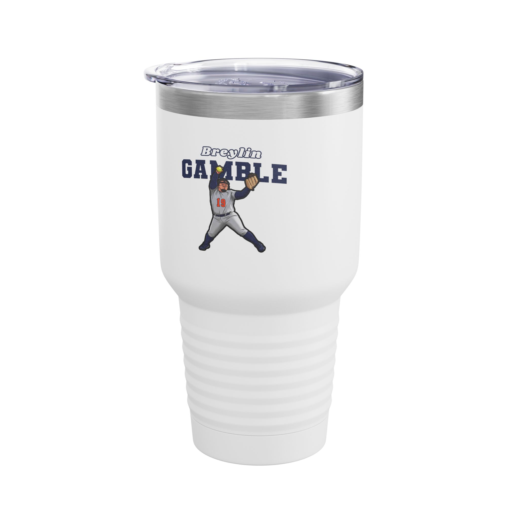 30oz Tumbler — character_name_arch in White