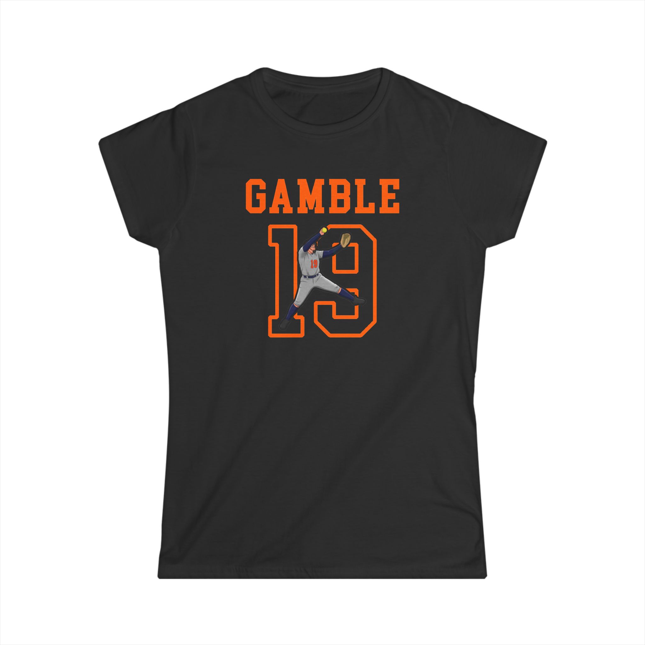Women's Softstyle Tee — character_shirsey in Black