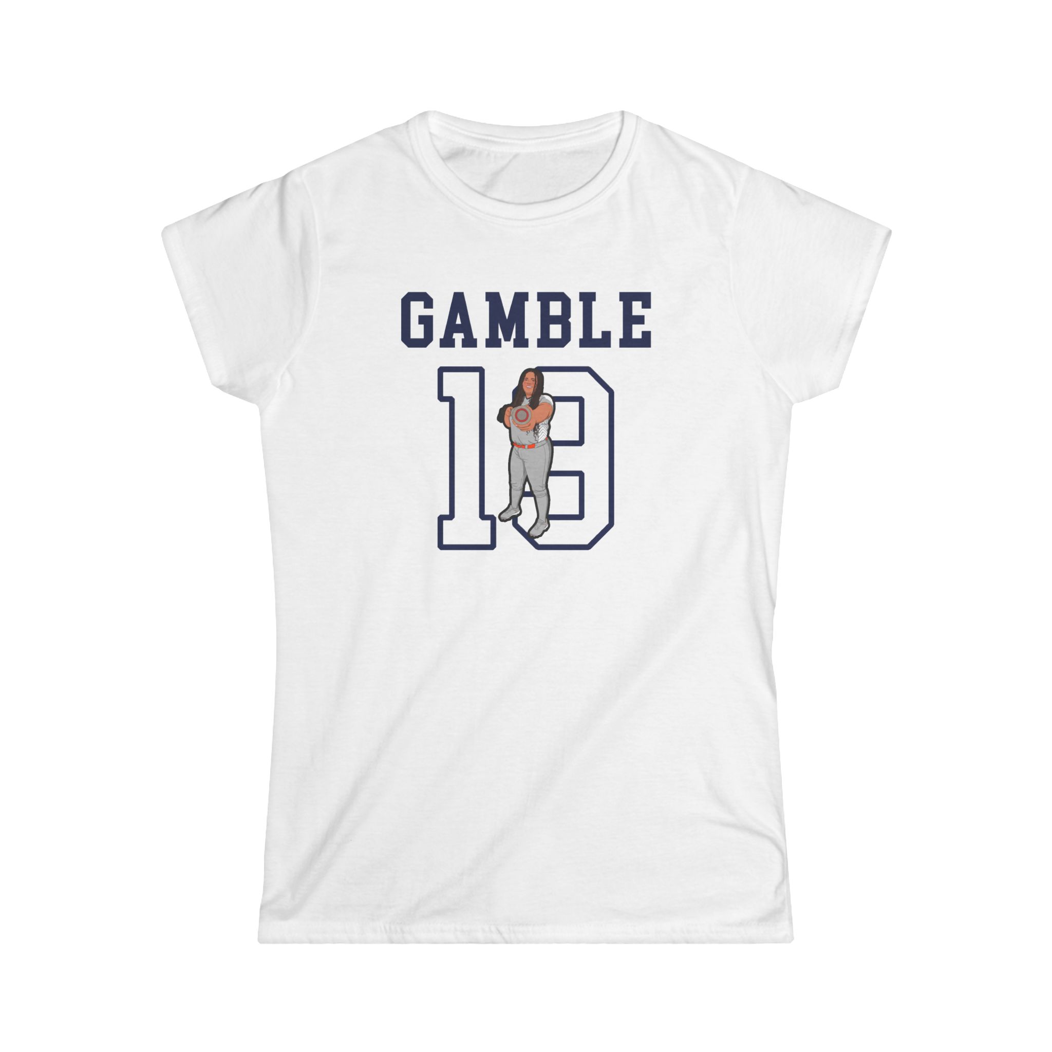 Women's Softstyle Tee — character_shirsey in White