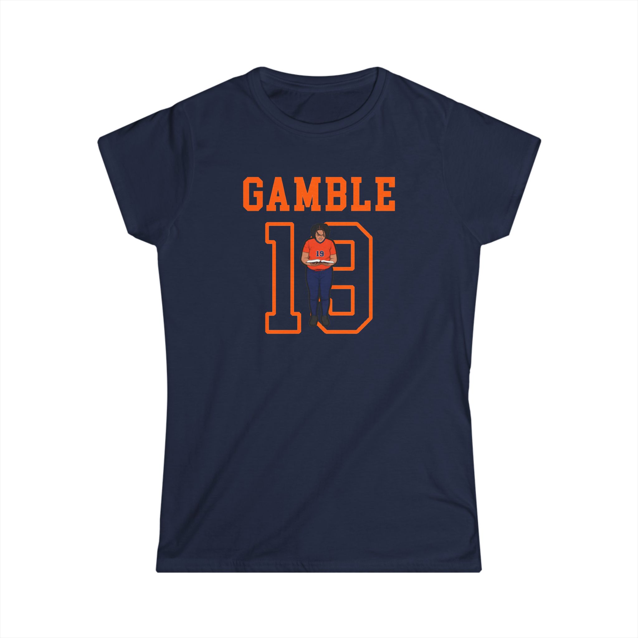 Women's Softstyle Tee — character_shirsey in Navy