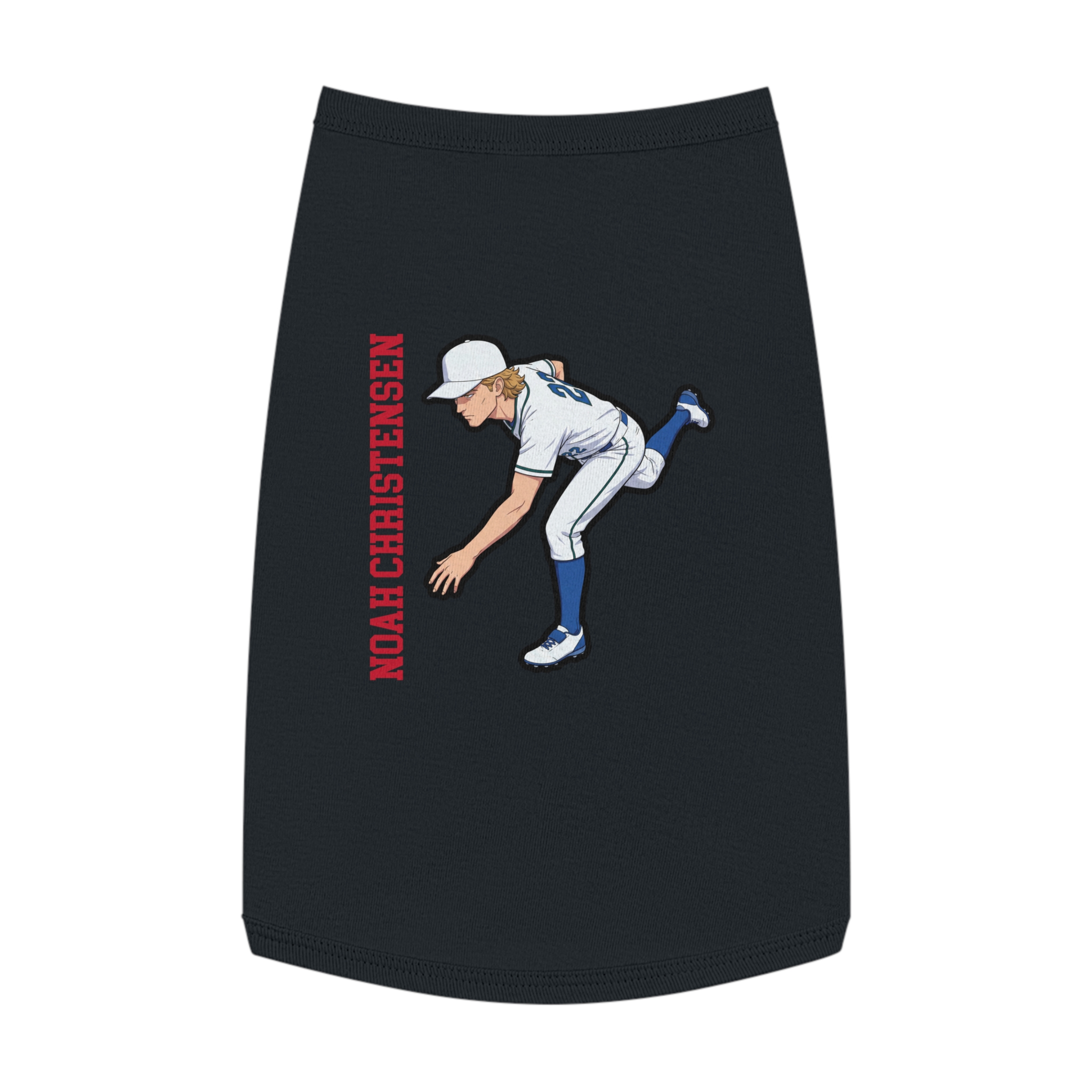 Pet Tank Top — character_name_vertical in White