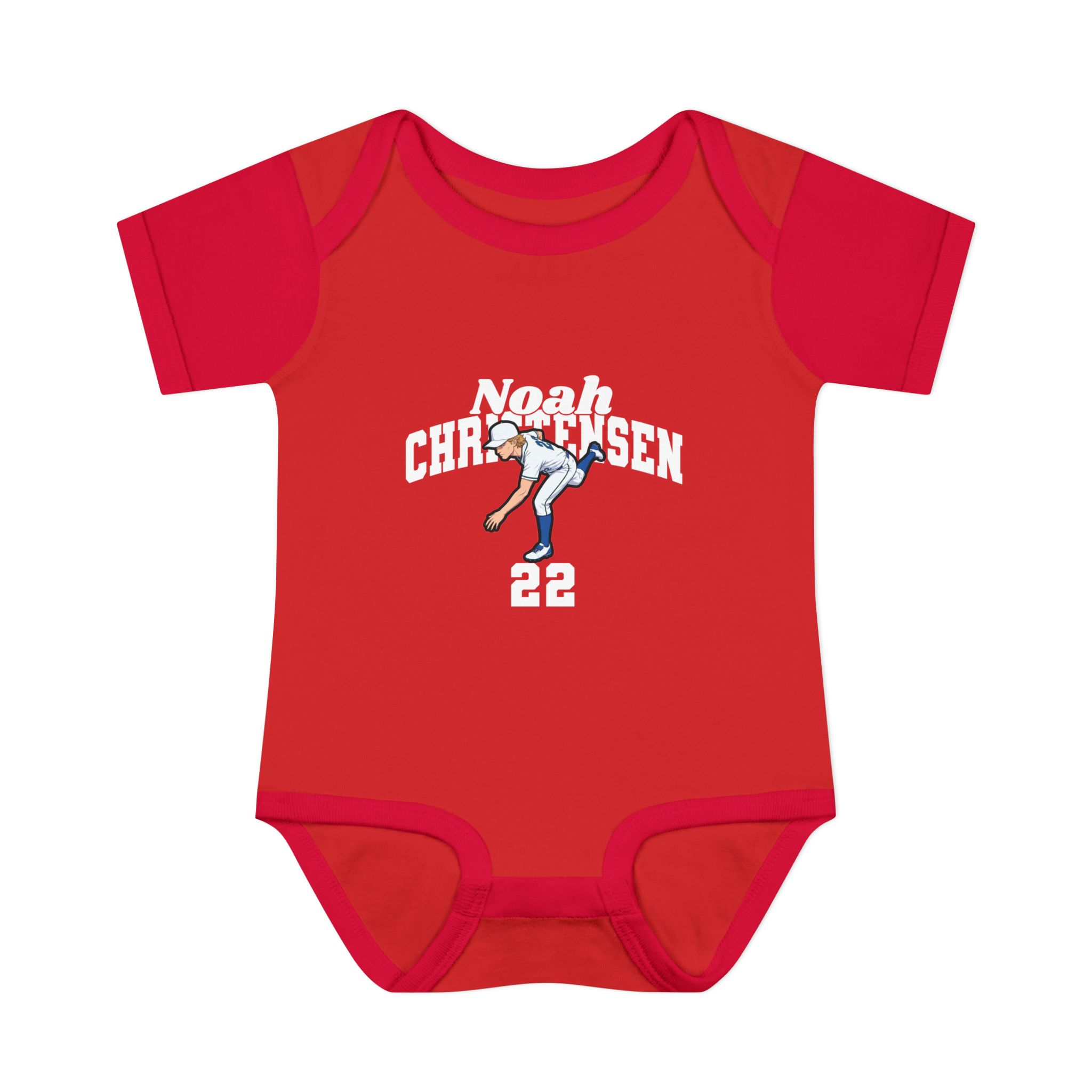 Baby Onesie — character_signature_arch in Red