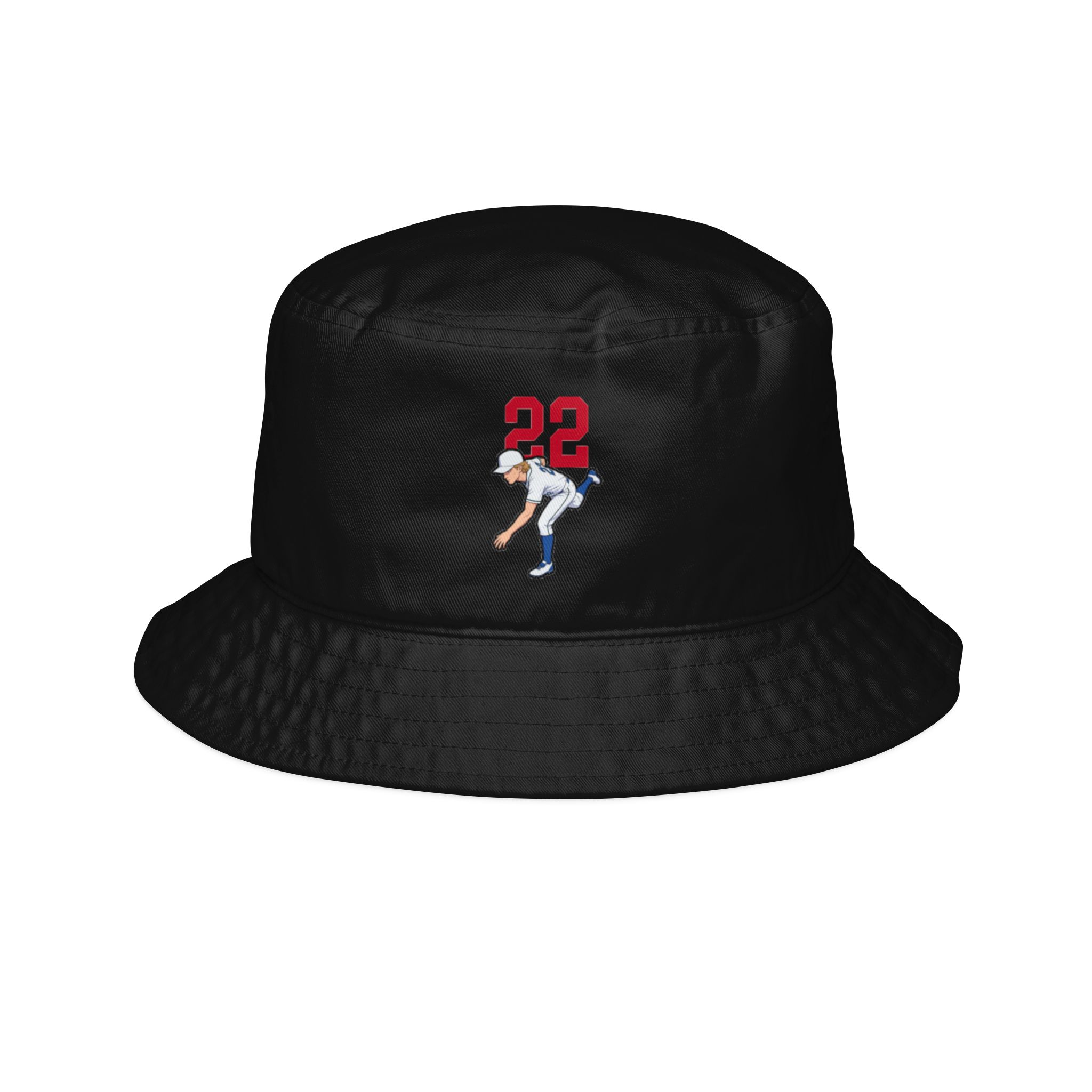 Bucket Hat — character_number_top in Black