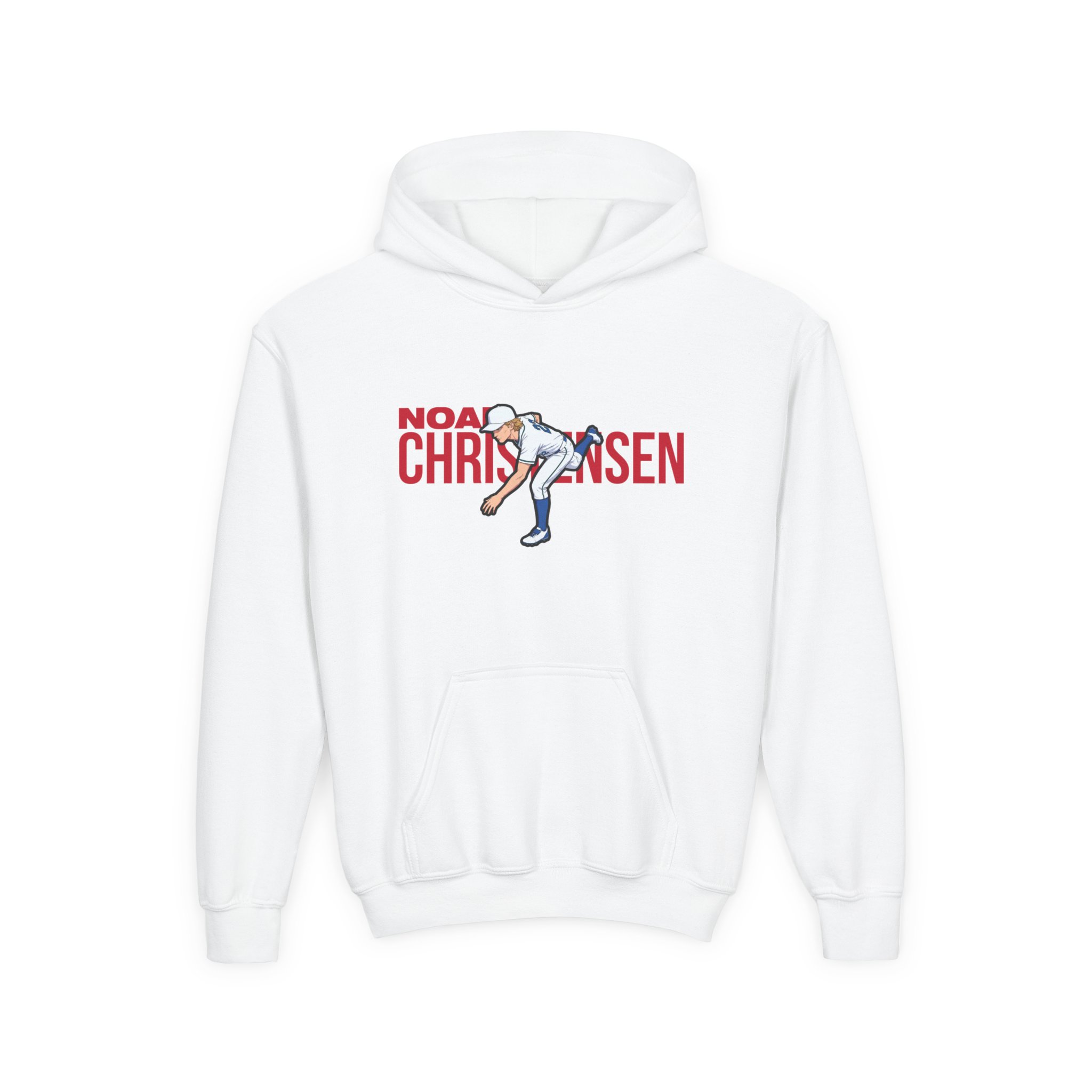 Youth Hoodie — character_player_name in White
