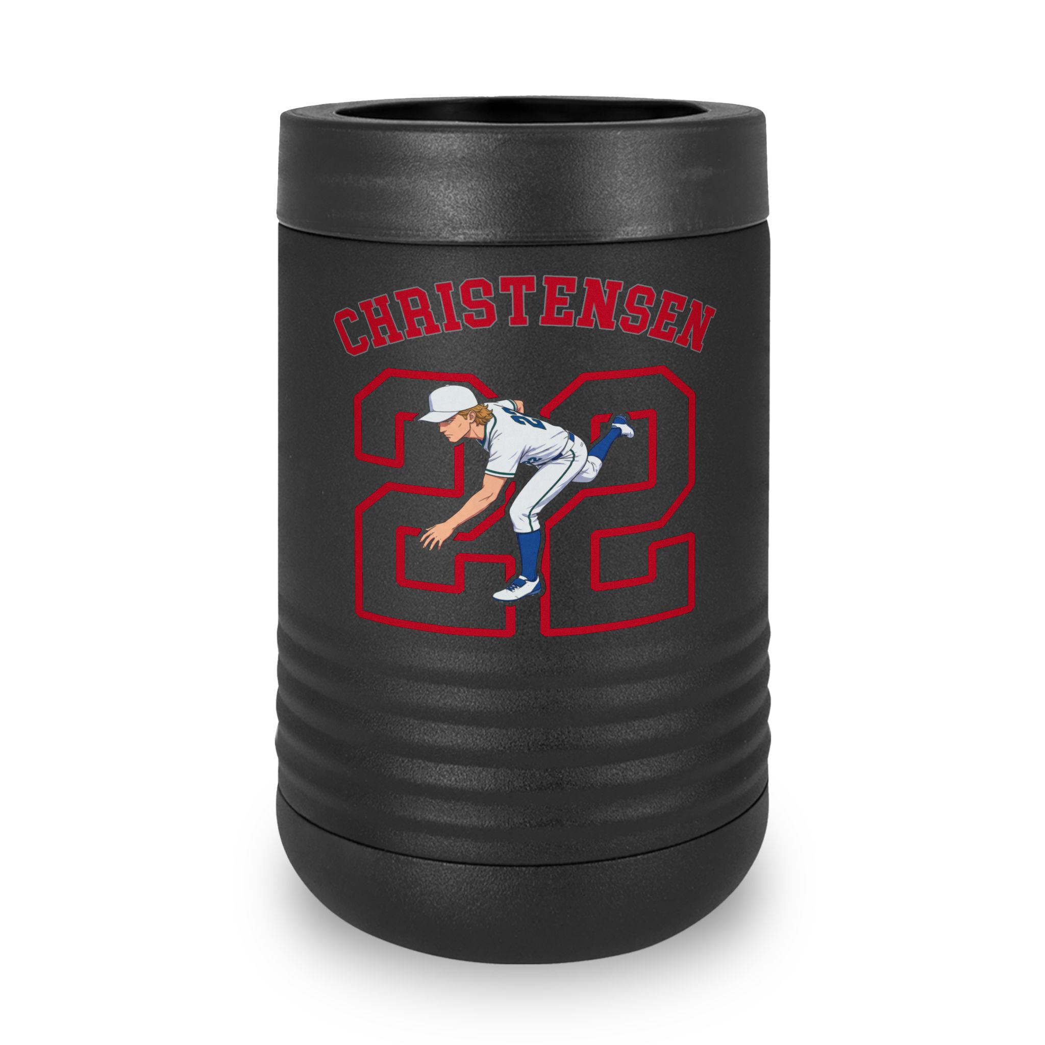 Stainless Can Cooler — character_shirsey_arch in Black