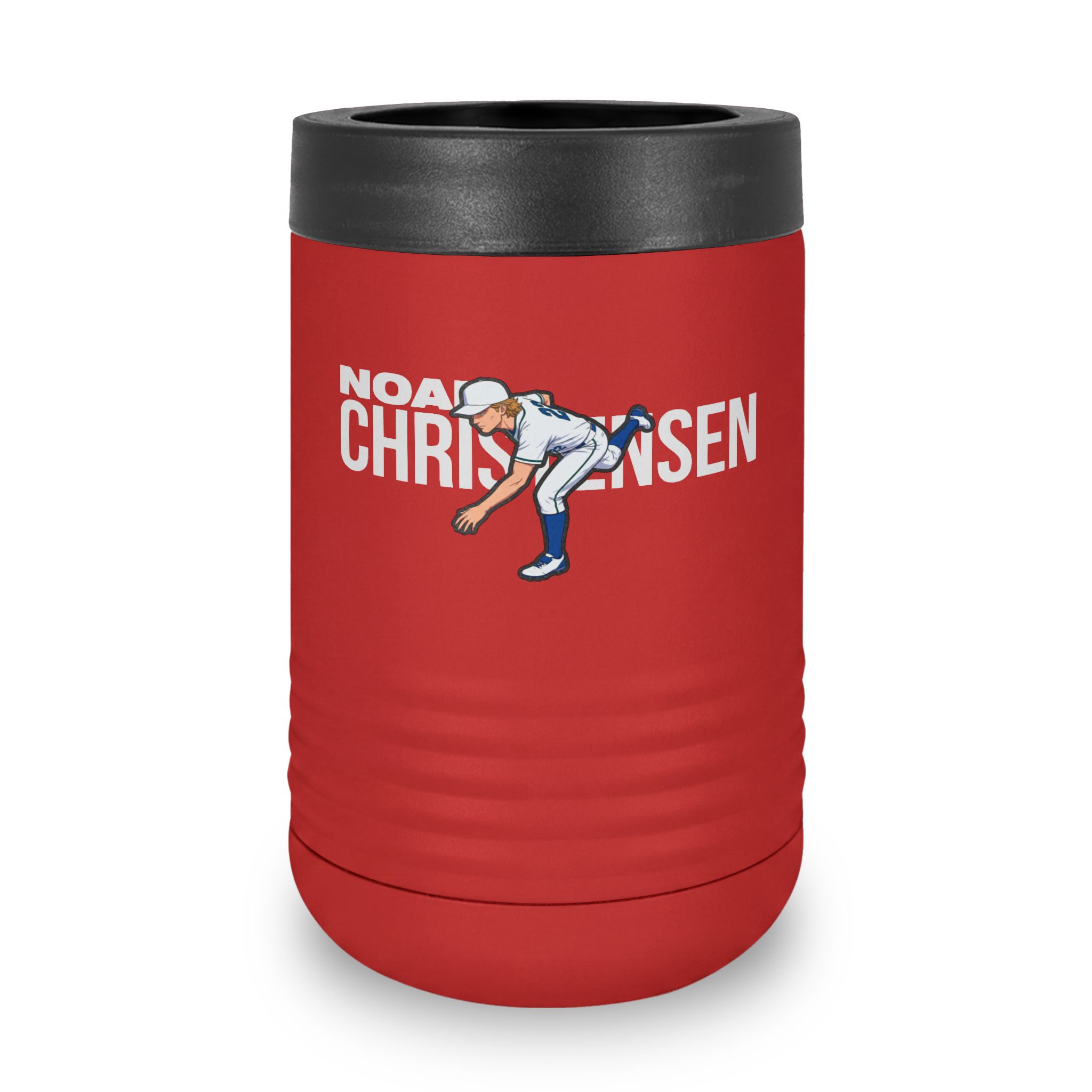 Stainless Can Cooler — character_player_name in Red