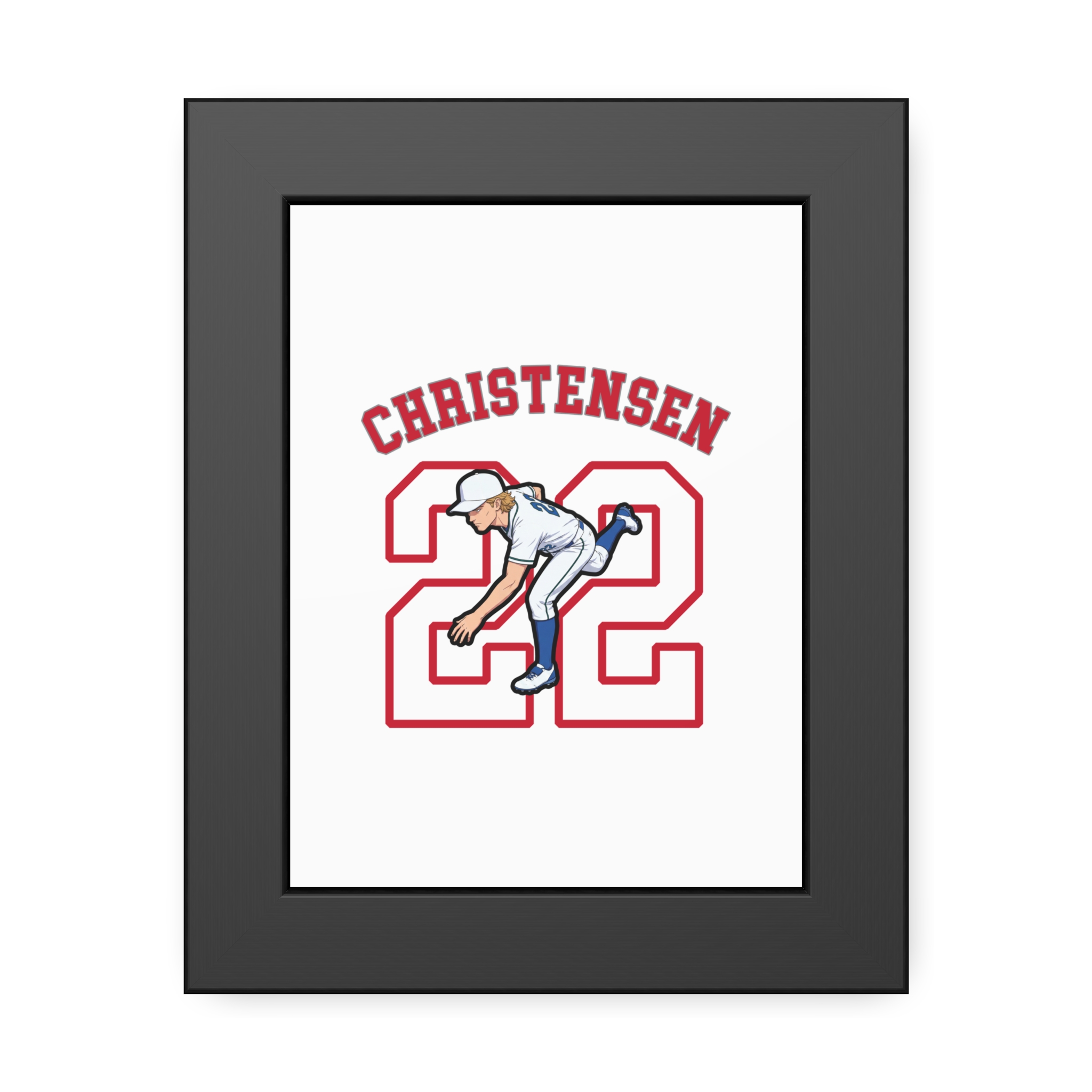 Framed Poster — character_shirsey_arch in Black