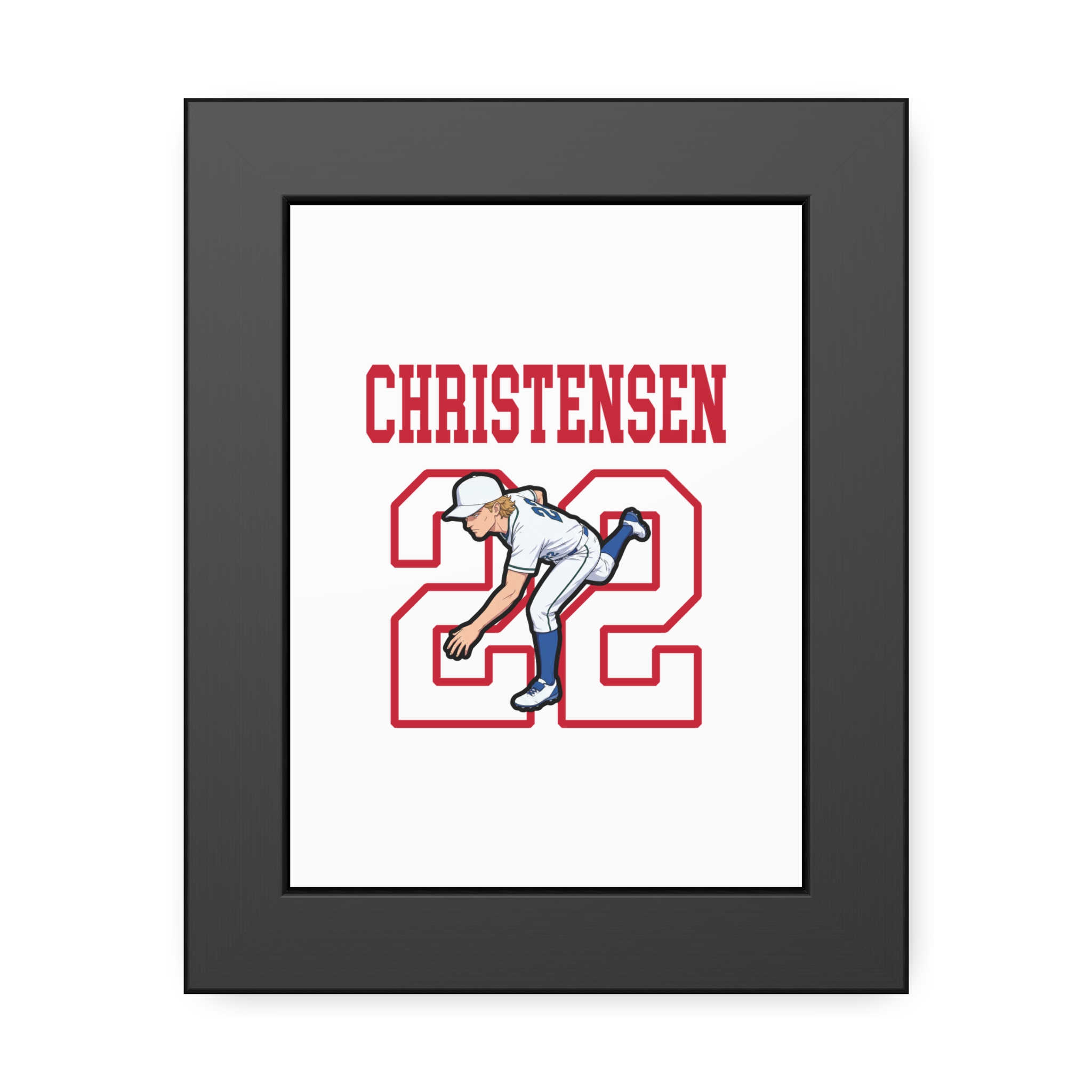 Framed Poster — character_shirsey in Black