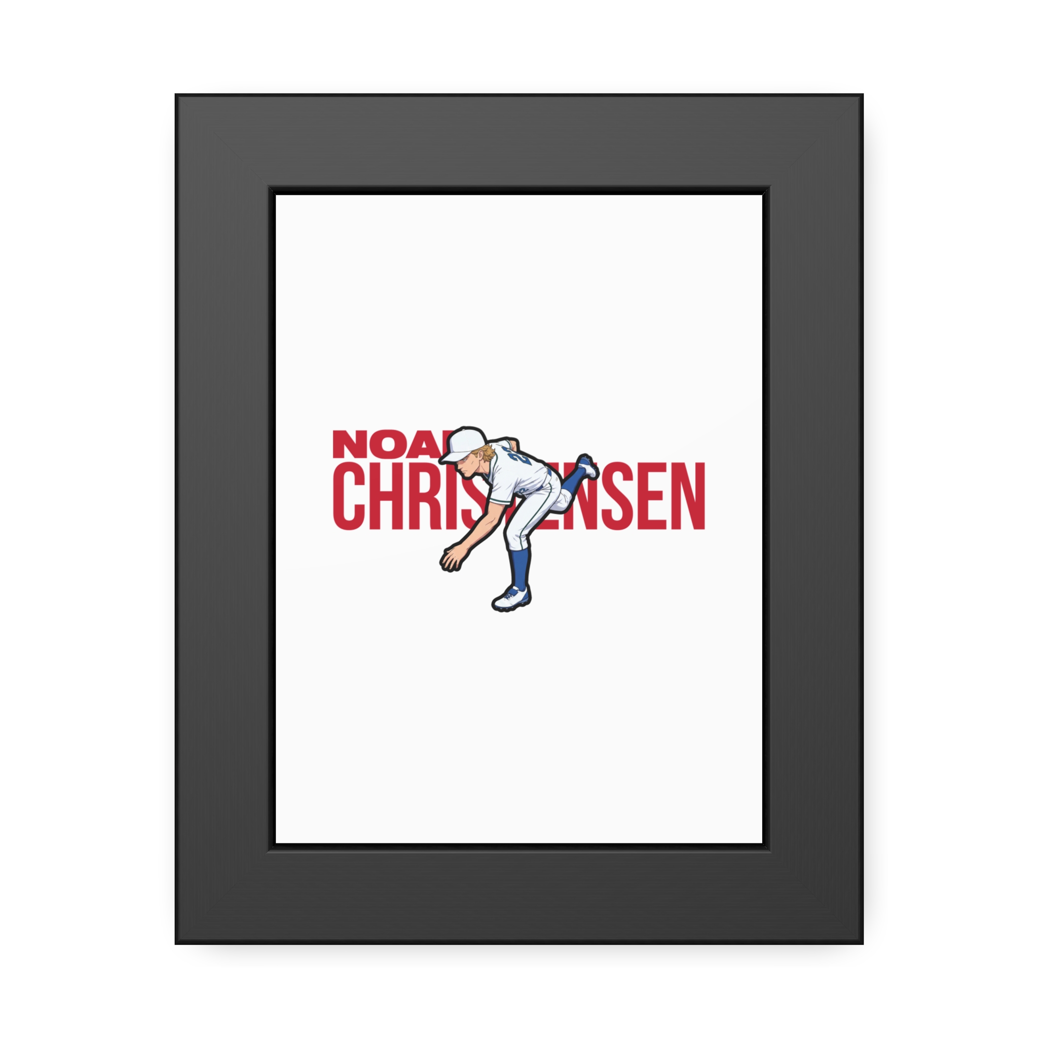Framed Poster — character_player_name in Black