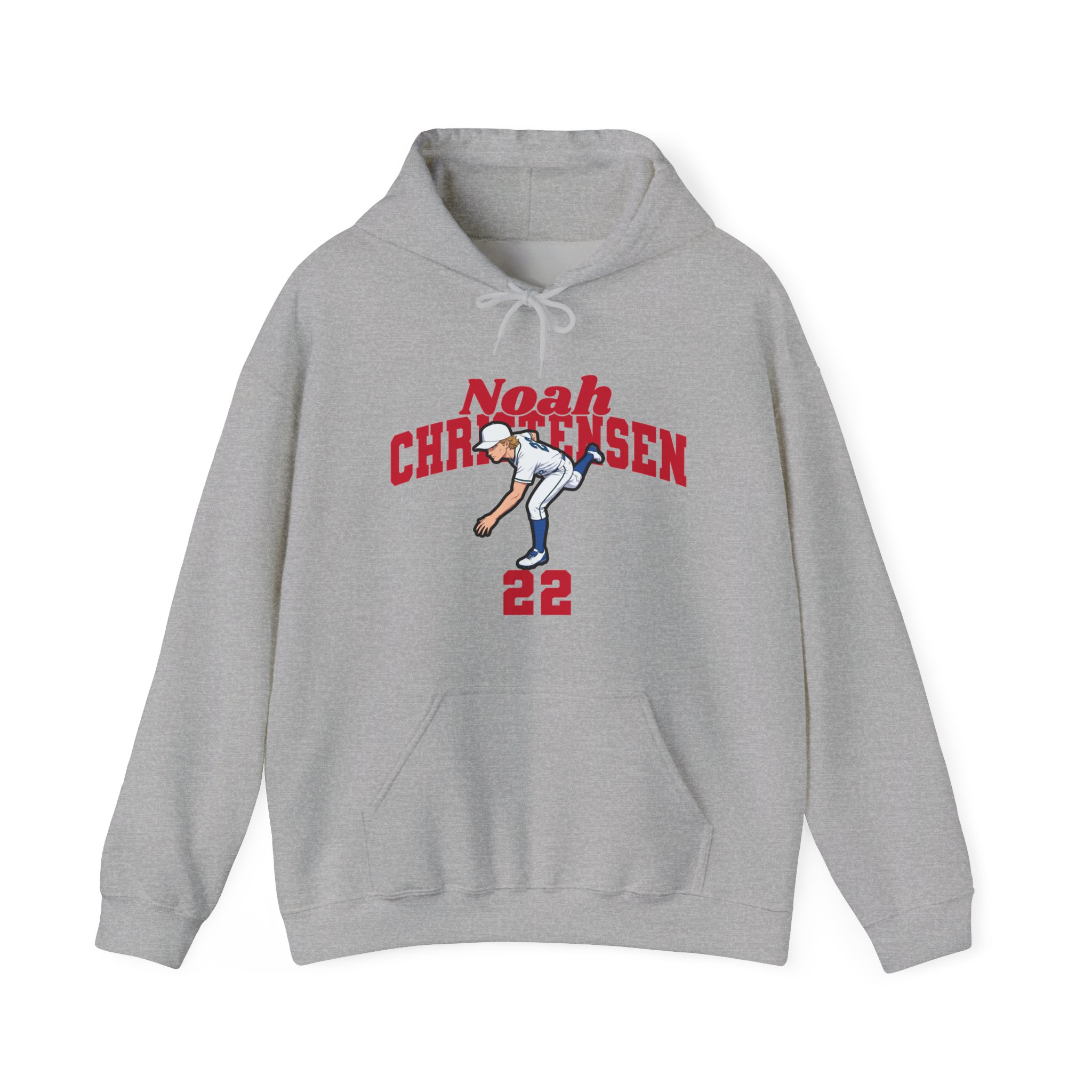 Hoodie — character_signature_arch in Grey