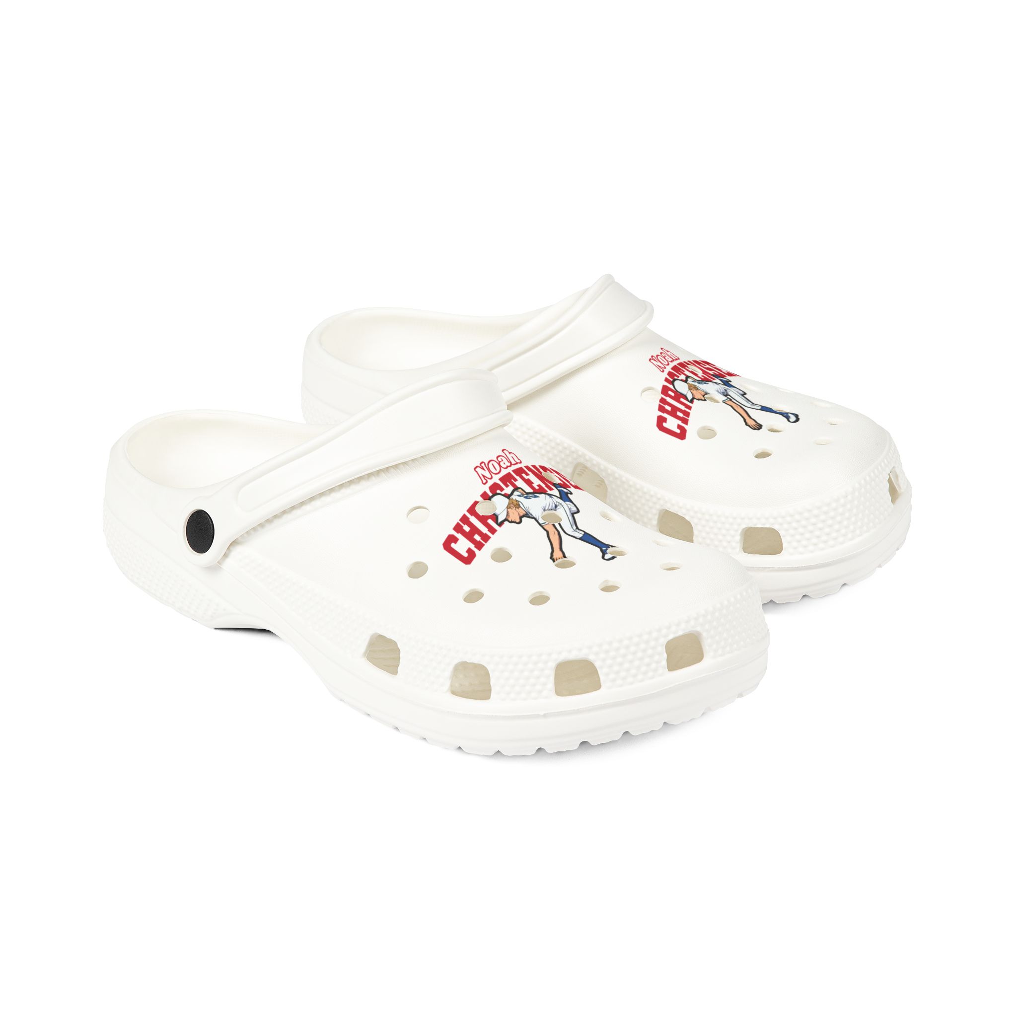 Rubber Clogs — character_name_arch in White