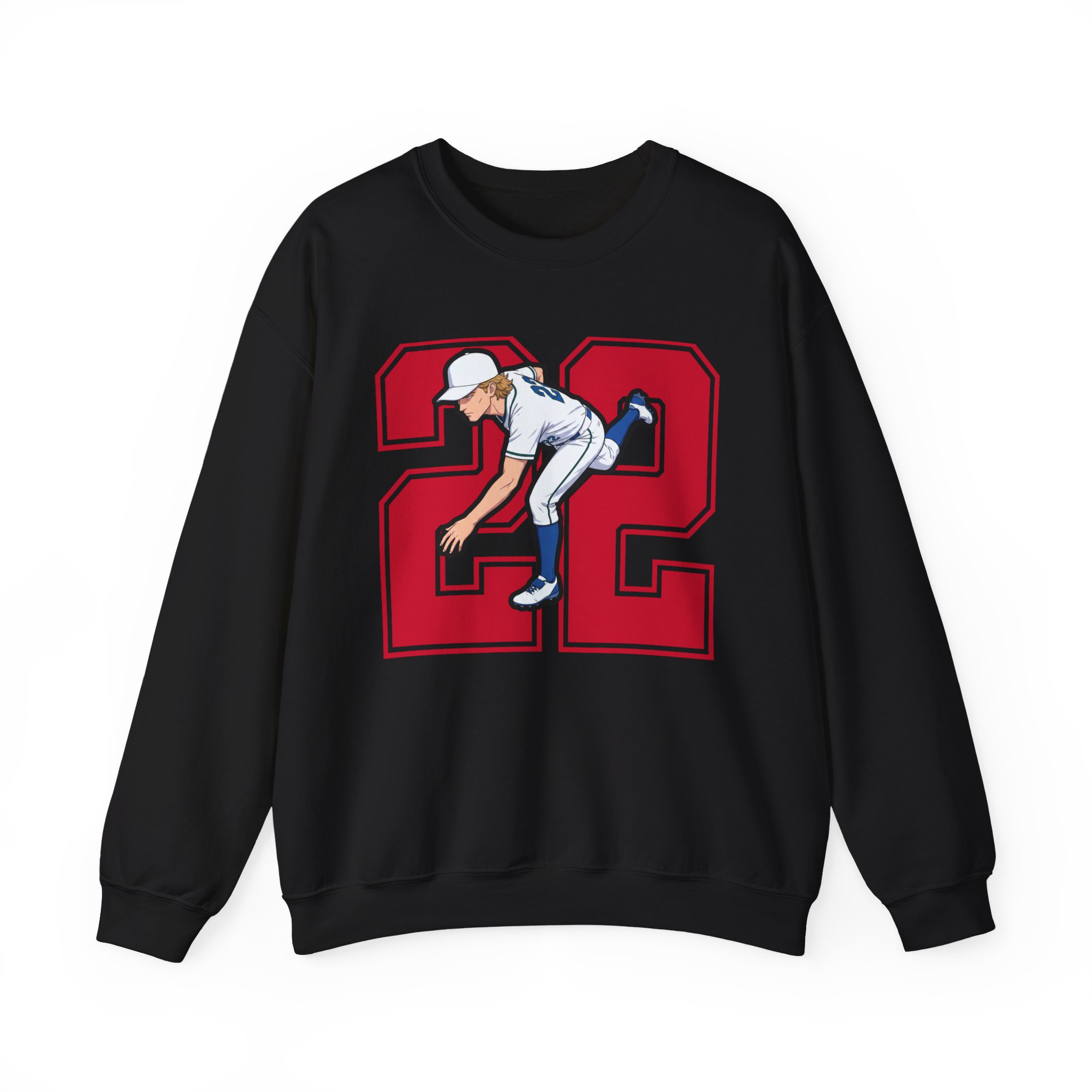 Crewneck Sweatshirt — character_number in Black