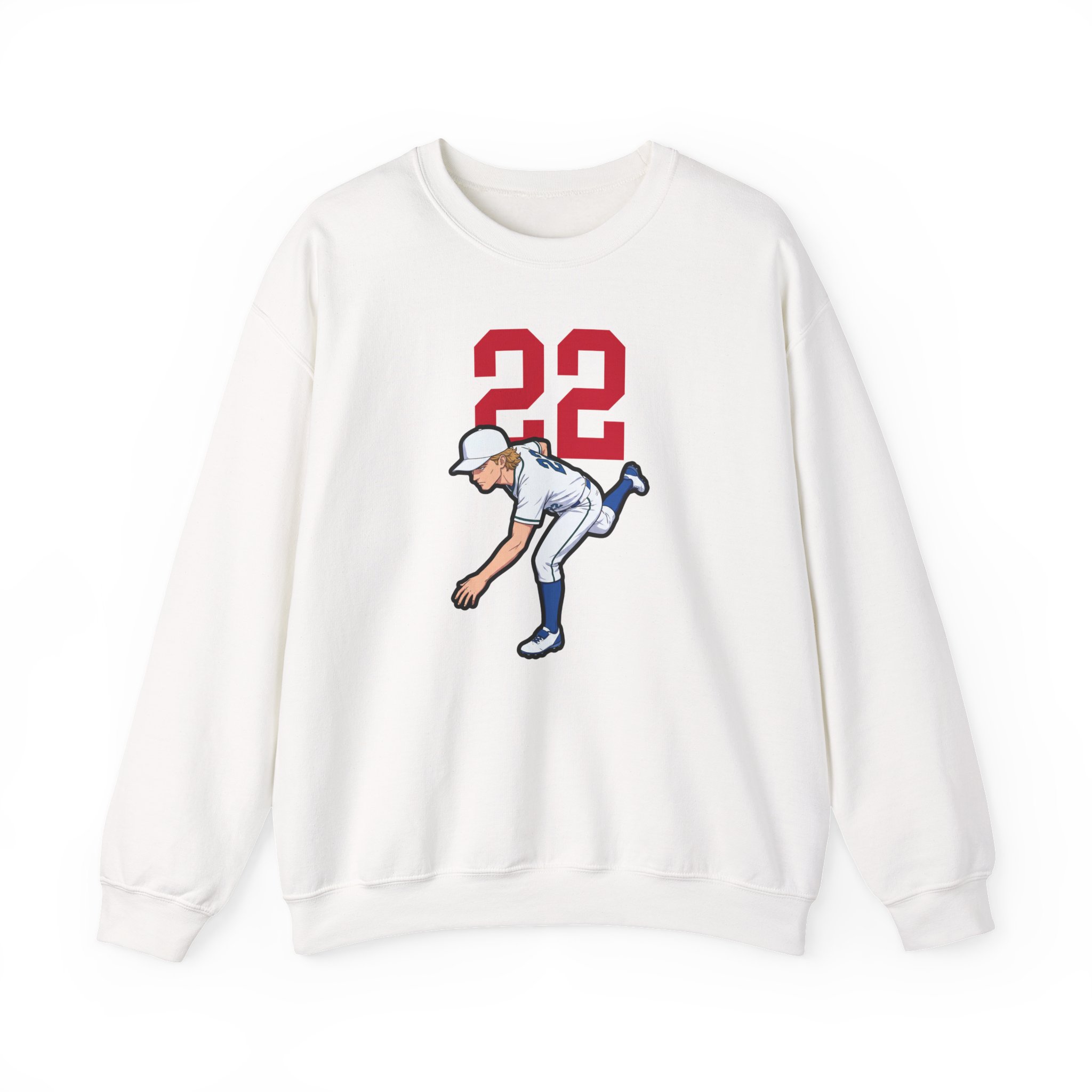 Crewneck Sweatshirt — character_number_top in White