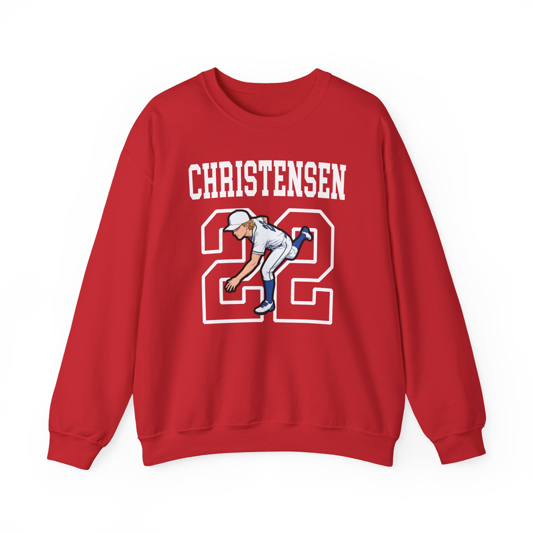 Crewneck Sweatshirt — character_shirsey in Red