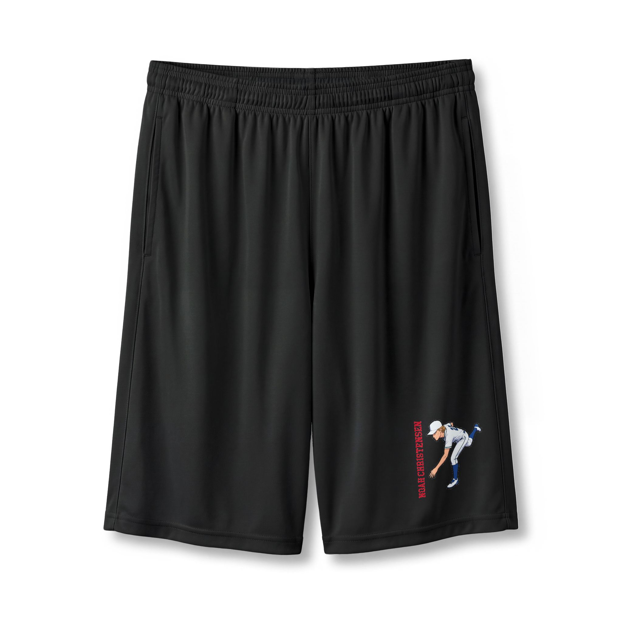 Shorts — character_name_vertical in Black