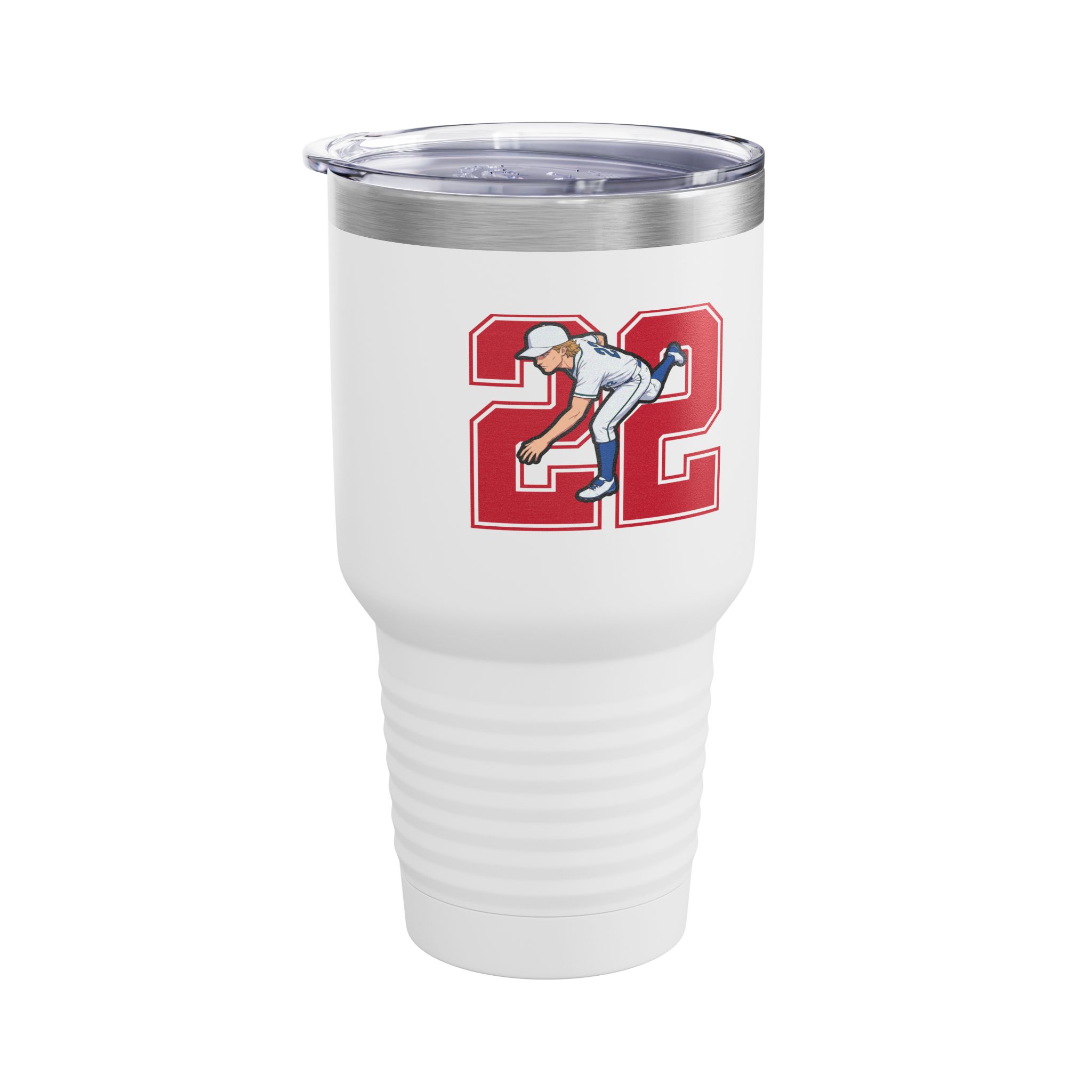 30oz Tumbler — character_number in White