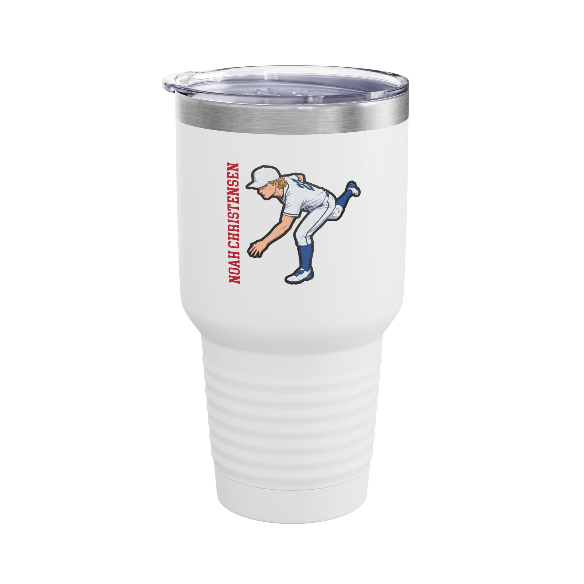 30oz Tumbler — character_name_vertical in White