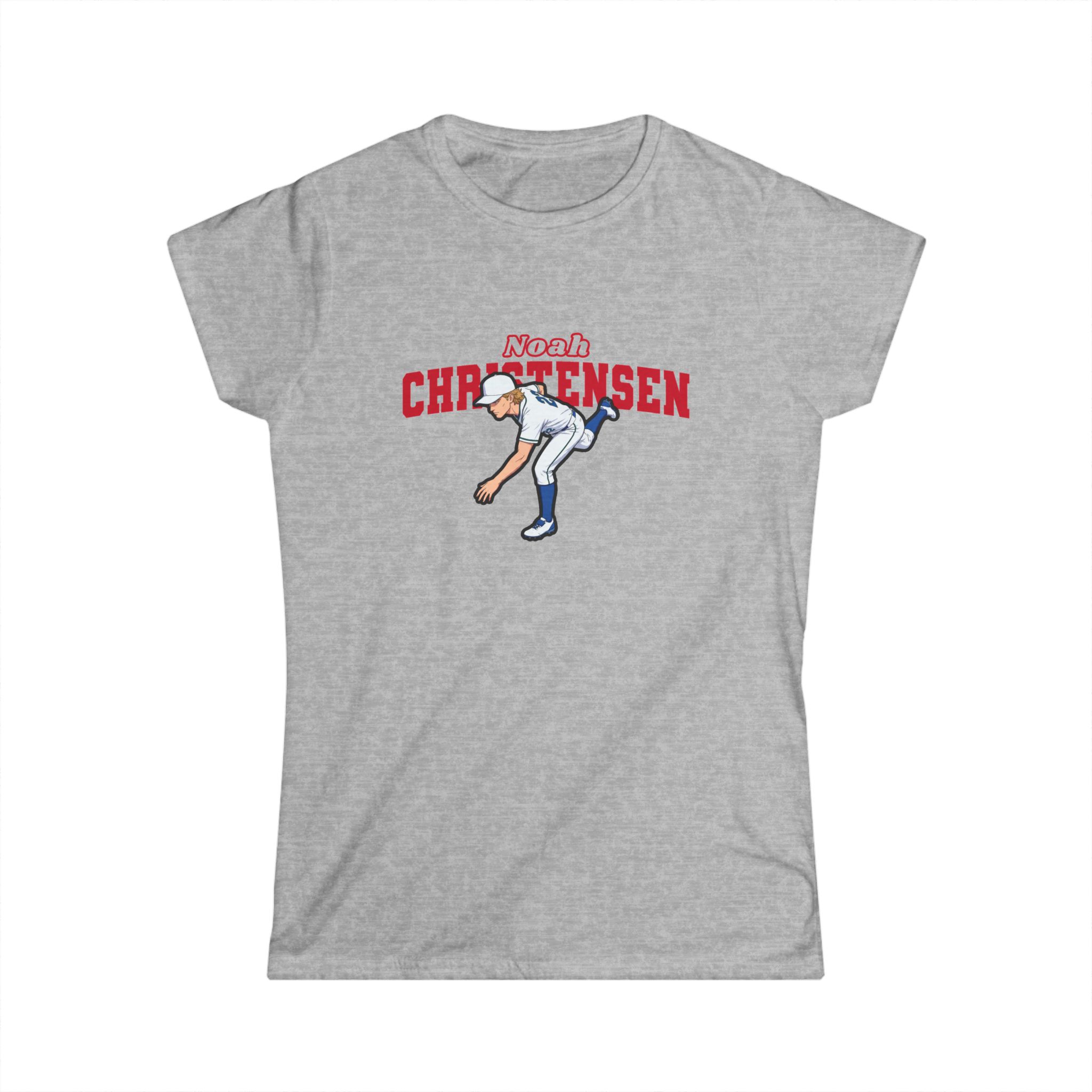 Women's Softstyle Tee — character_name_arch in Grey