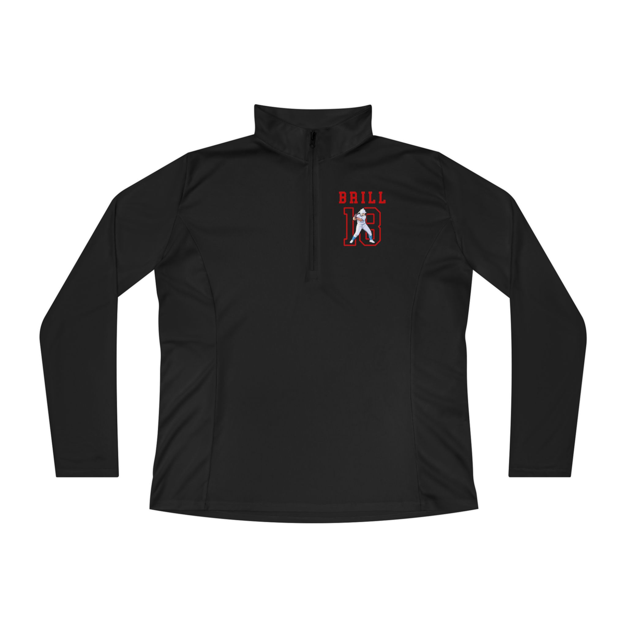 Women's Q-Zip Pullover — character_shirsey in Black