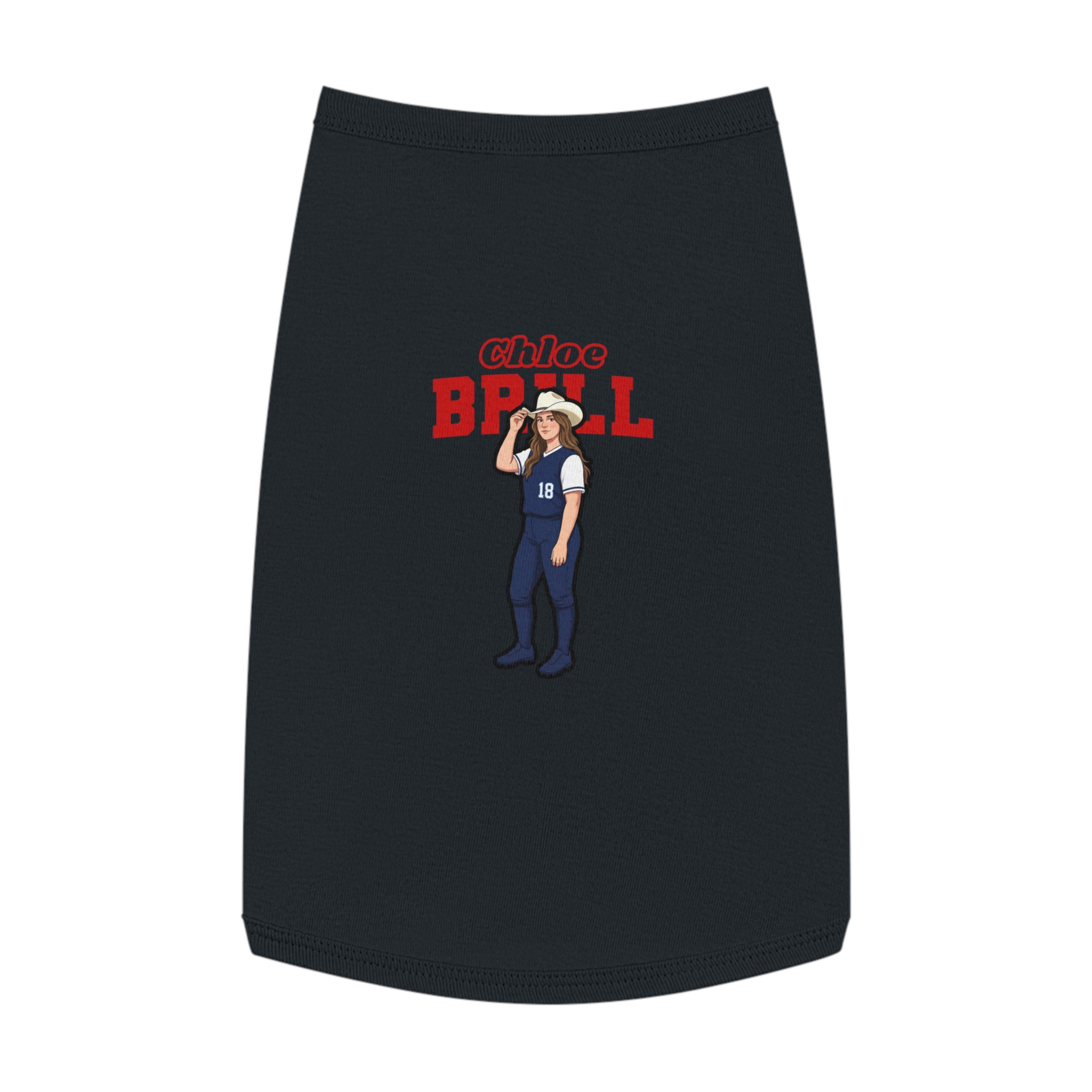 Pet Tank Top — character_name_arch in White