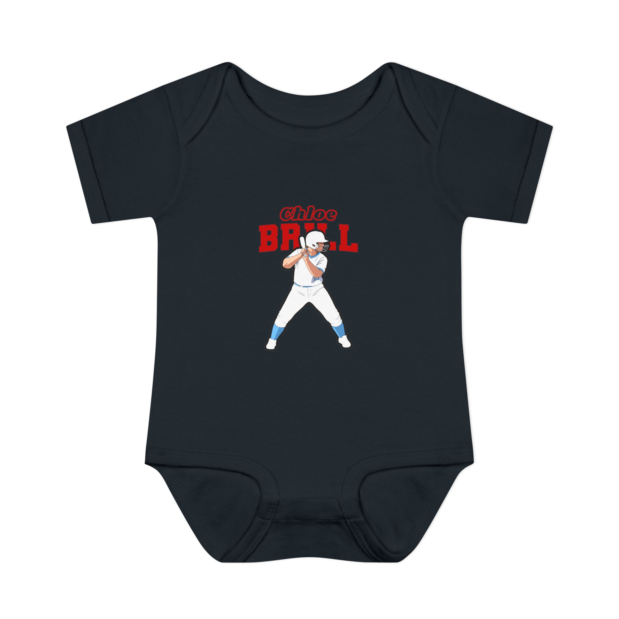 Baby Onesie — character_name_arch in Black