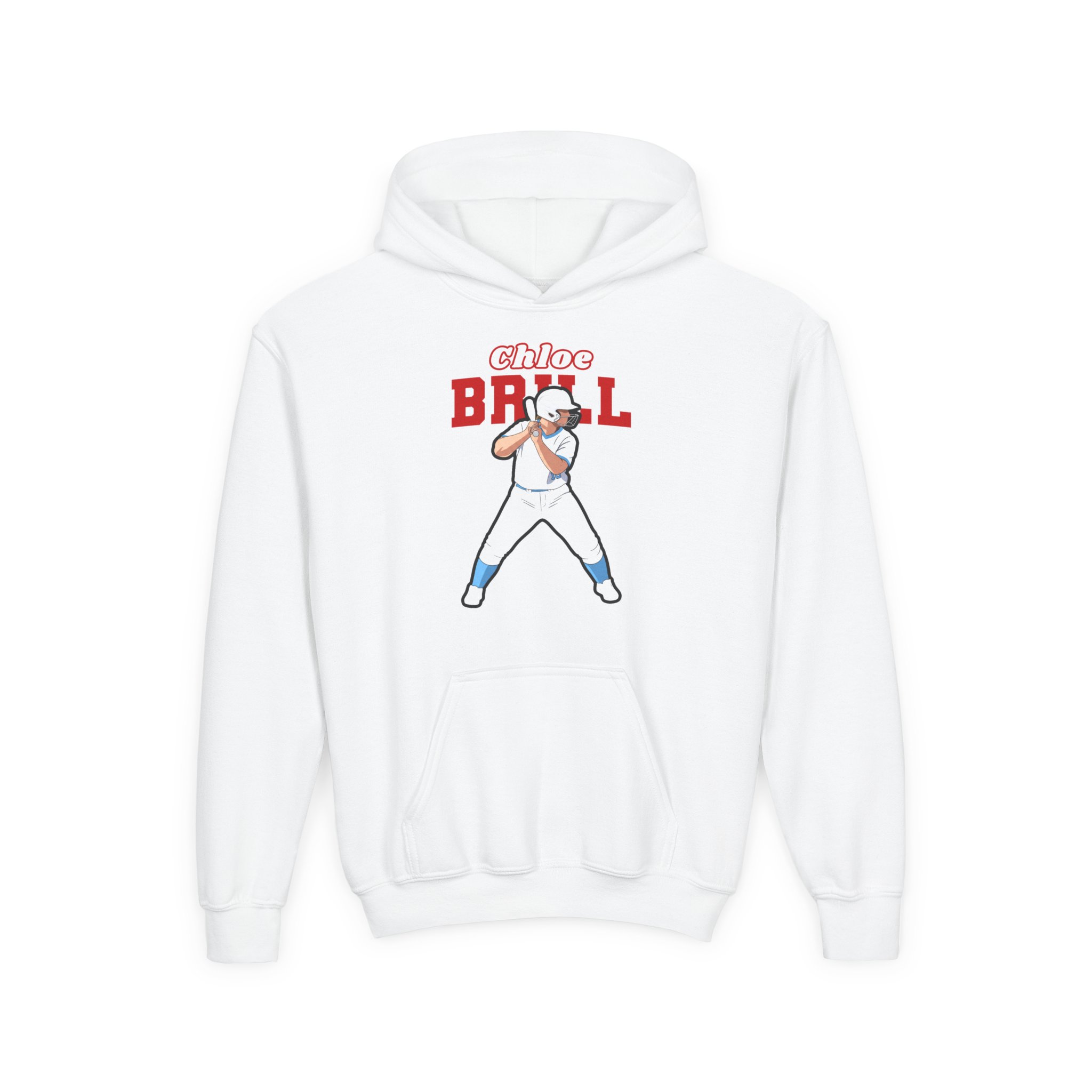 Youth Hoodie — character_name_arch in White