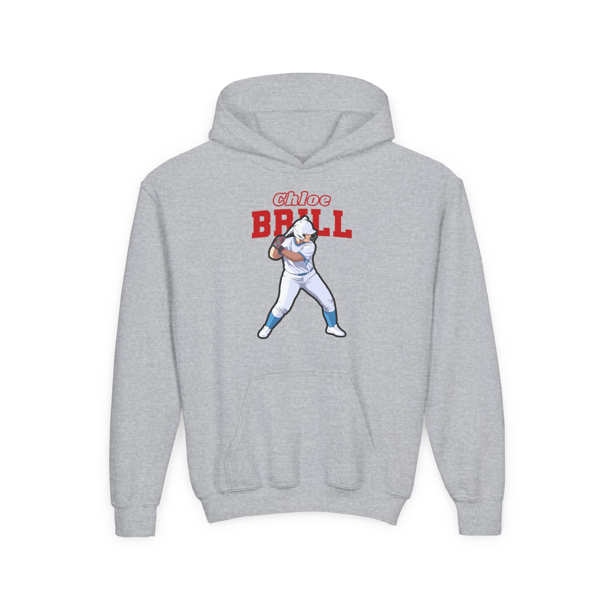 Youth Hoodie — character_name_arch in Grey