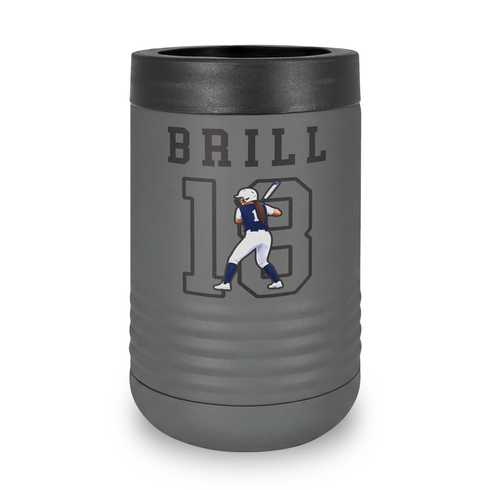 Stainless Can Cooler — character_shirsey in Grey