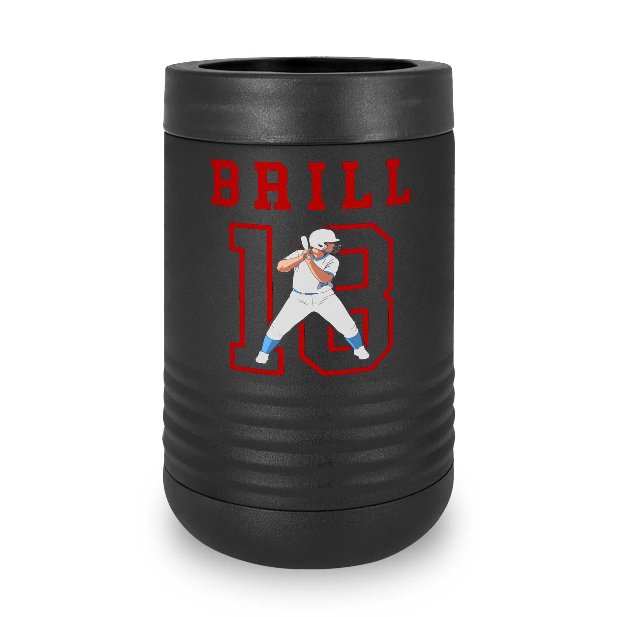 Stainless Can Cooler — character_shirsey in Black