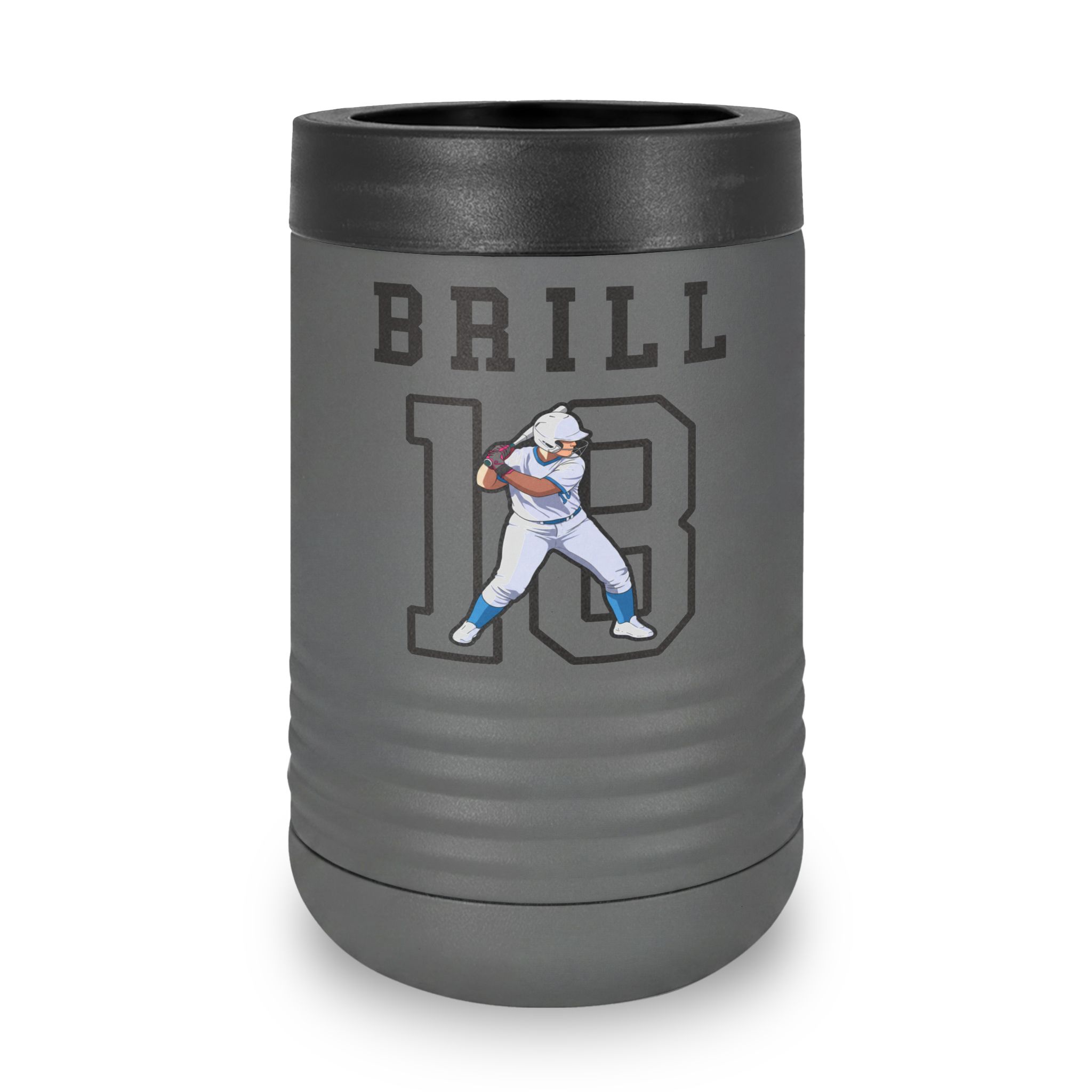 Stainless Can Cooler — character_shirsey in Grey
