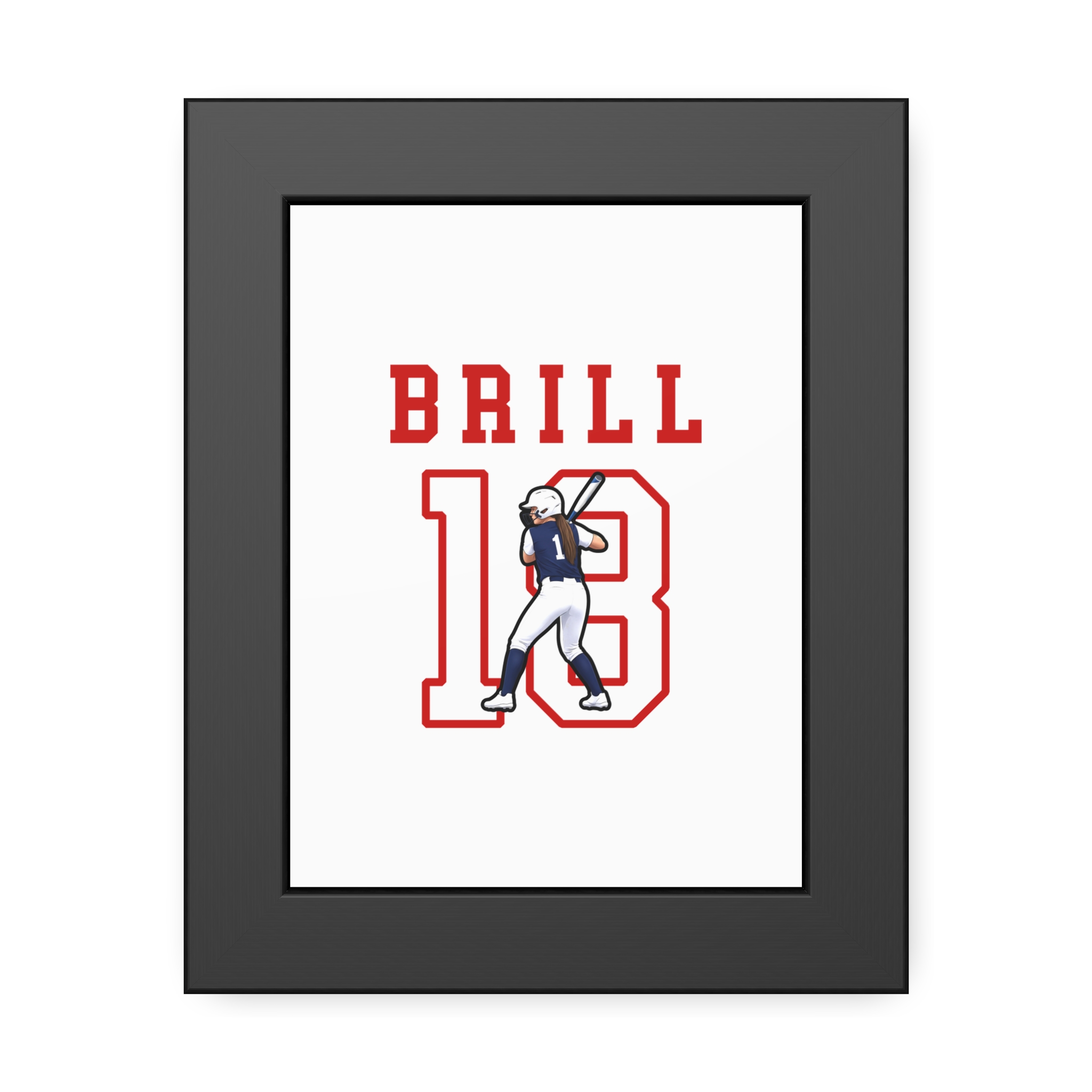 Framed Poster — character_shirsey in Black