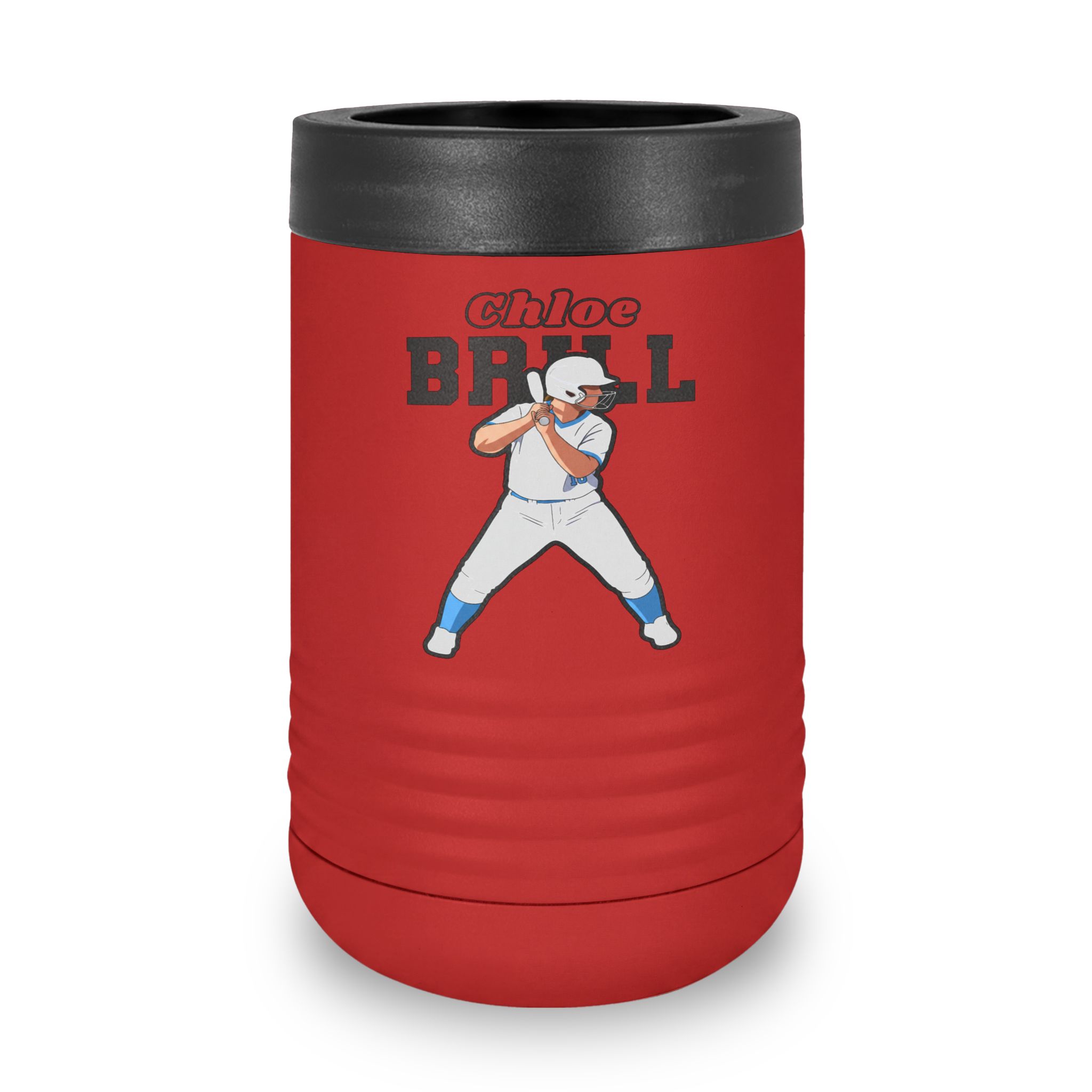 Stainless Can Cooler — character_name_arch in Red