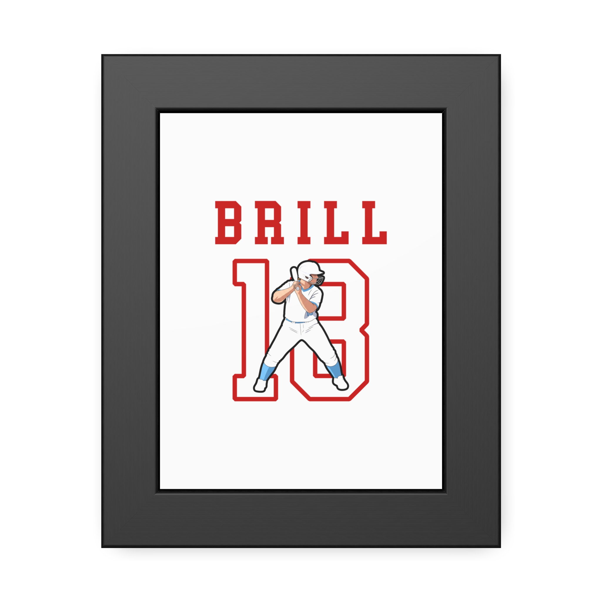 Framed Poster — character_shirsey in Black