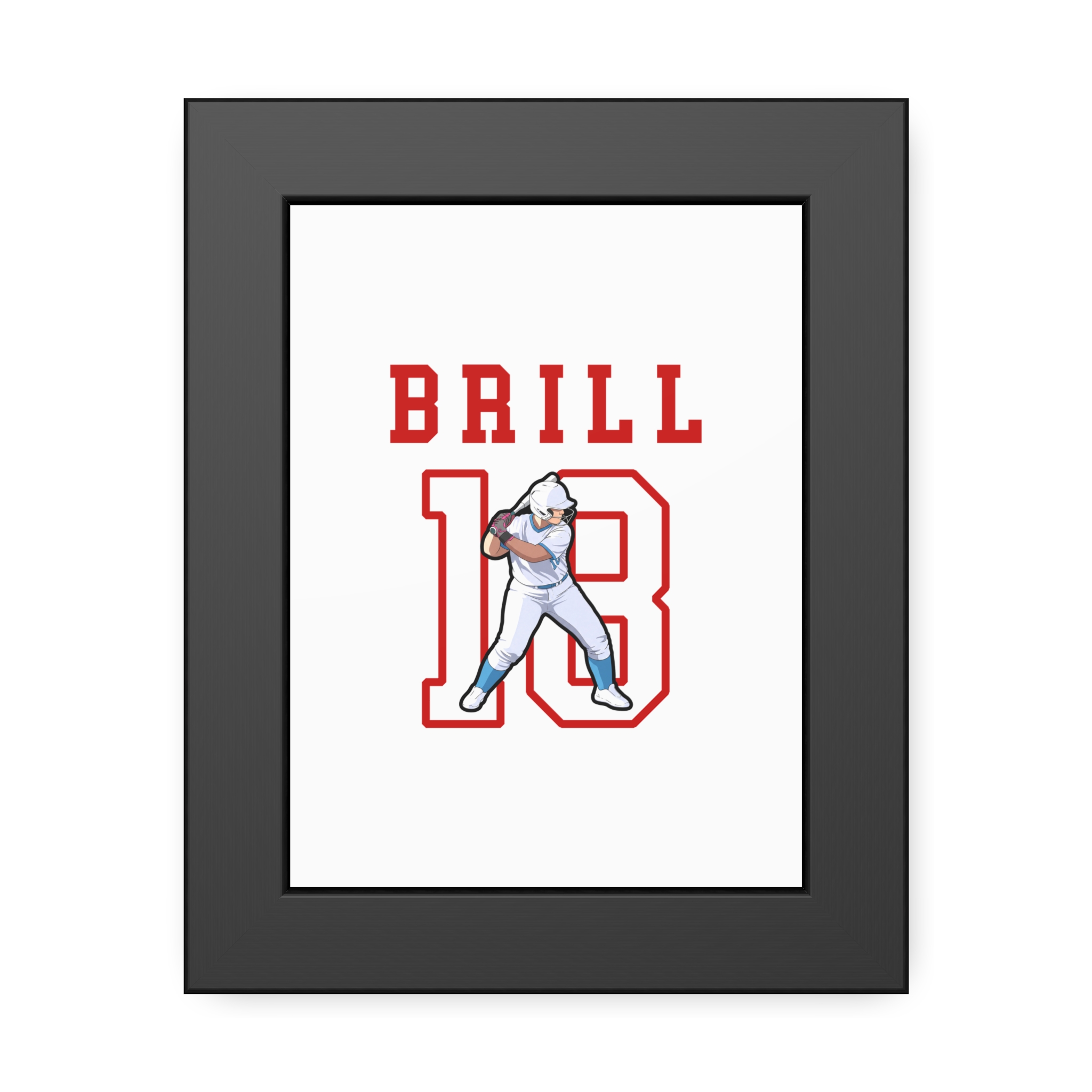 Framed Poster — character_shirsey in Black