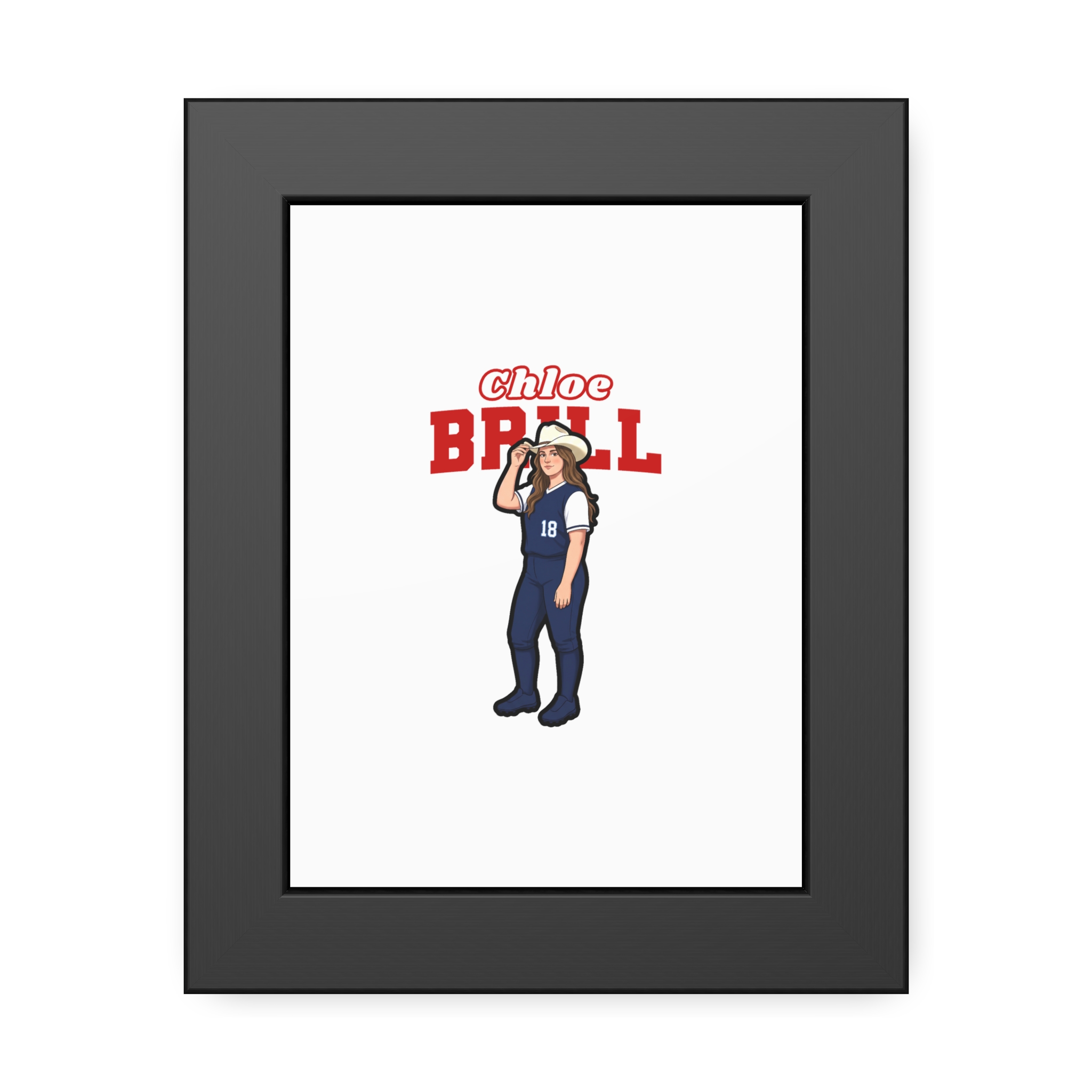 Framed Poster — character_name_arch in Black