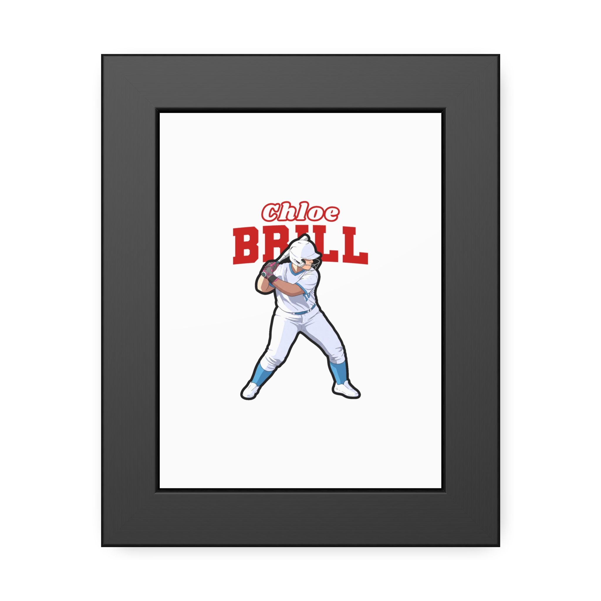 Framed Poster — character_name_arch in Black