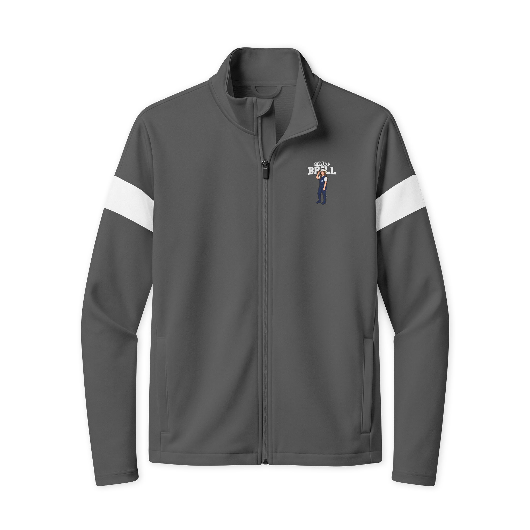 Travel Full-Zip Jacket — character_name_arch in Iron Grey/ White