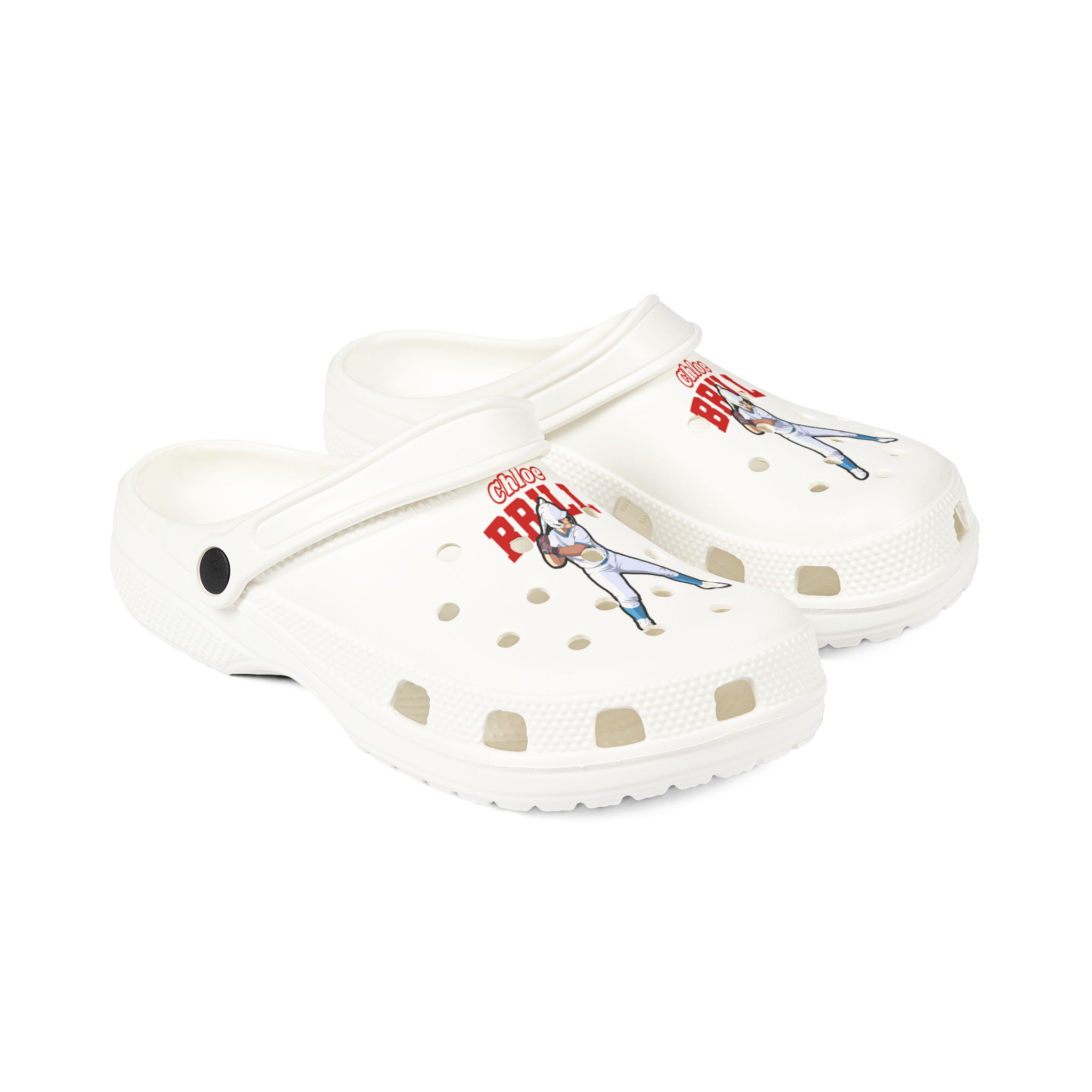 Rubber Clogs — character_name_arch in White