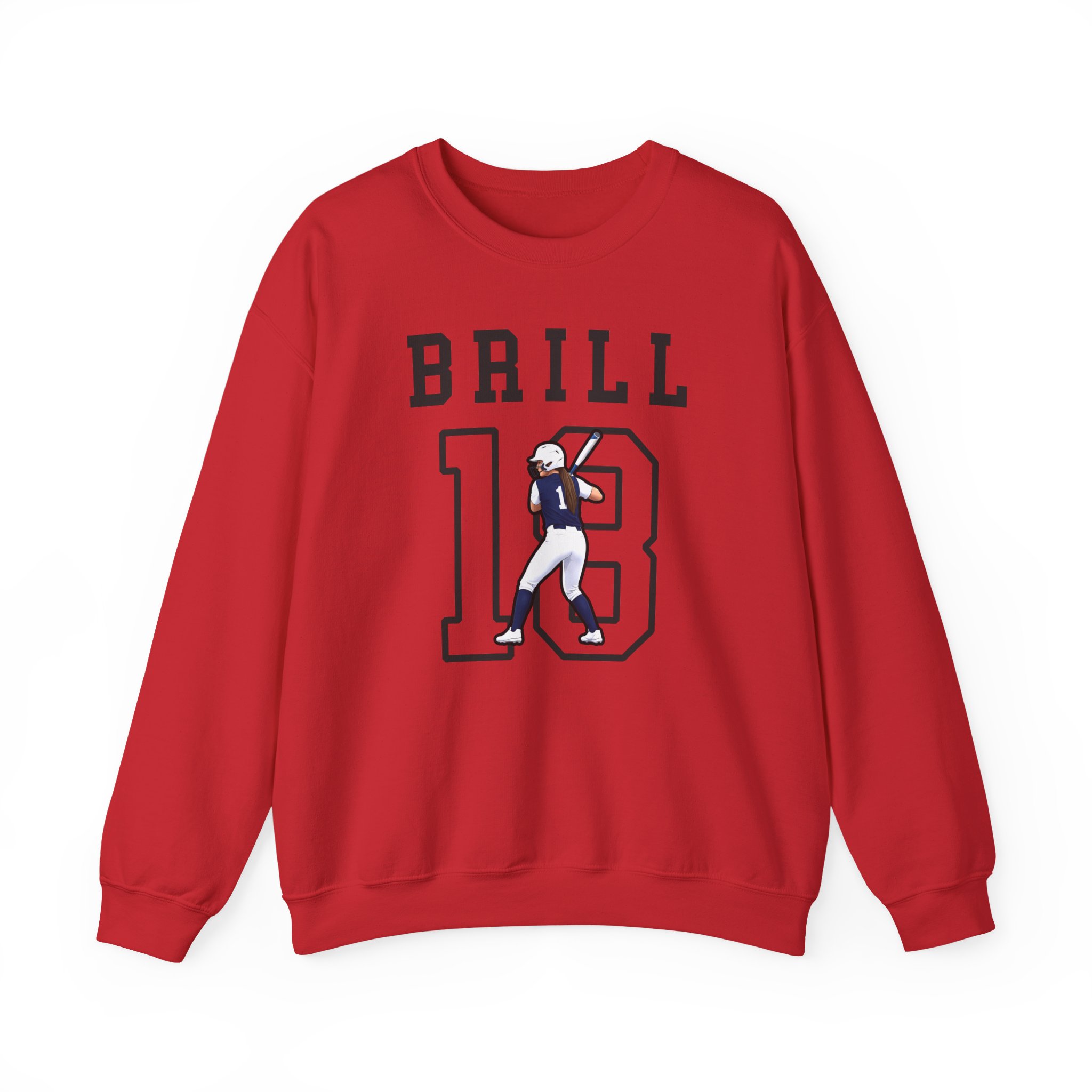 Crewneck Sweatshirt — character_shirsey in Red