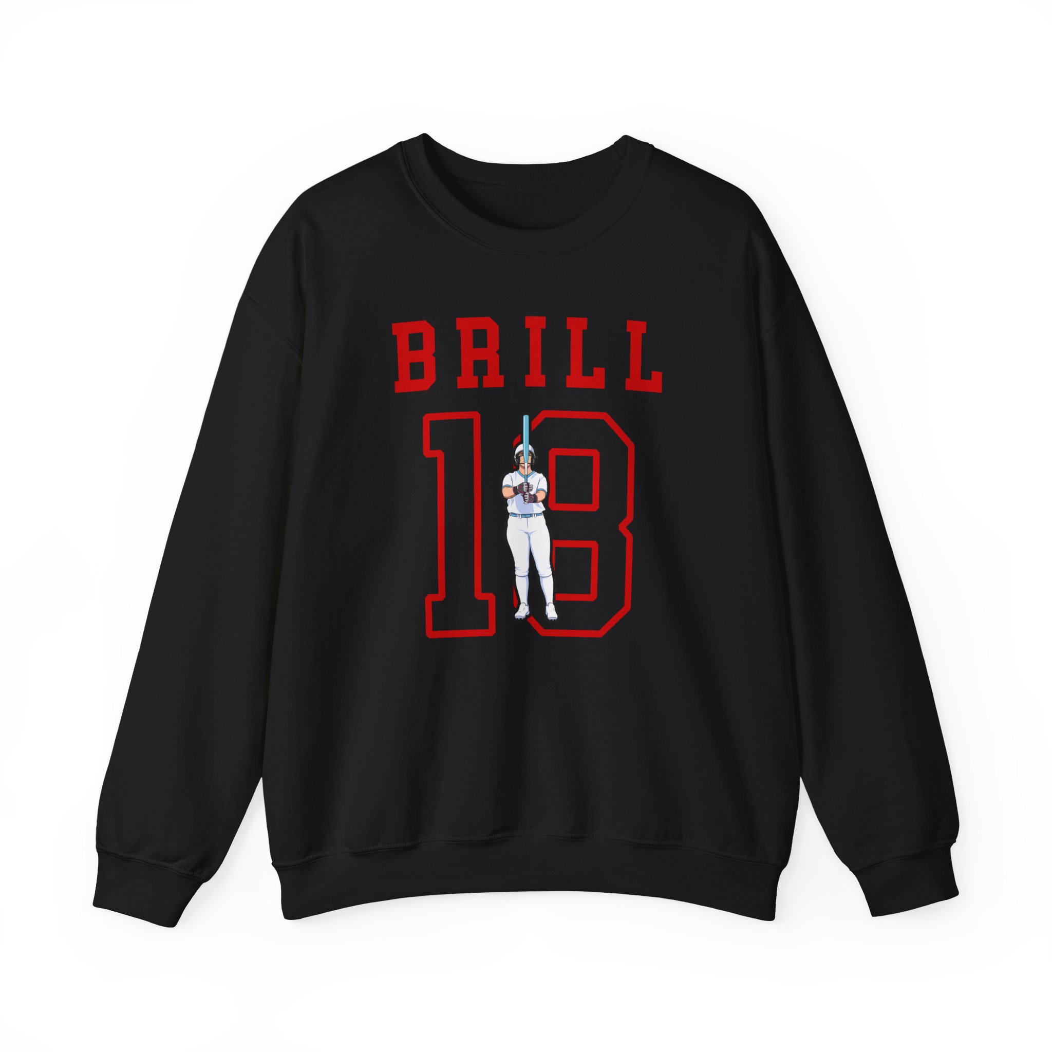Crewneck Sweatshirt — character_shirsey in Black