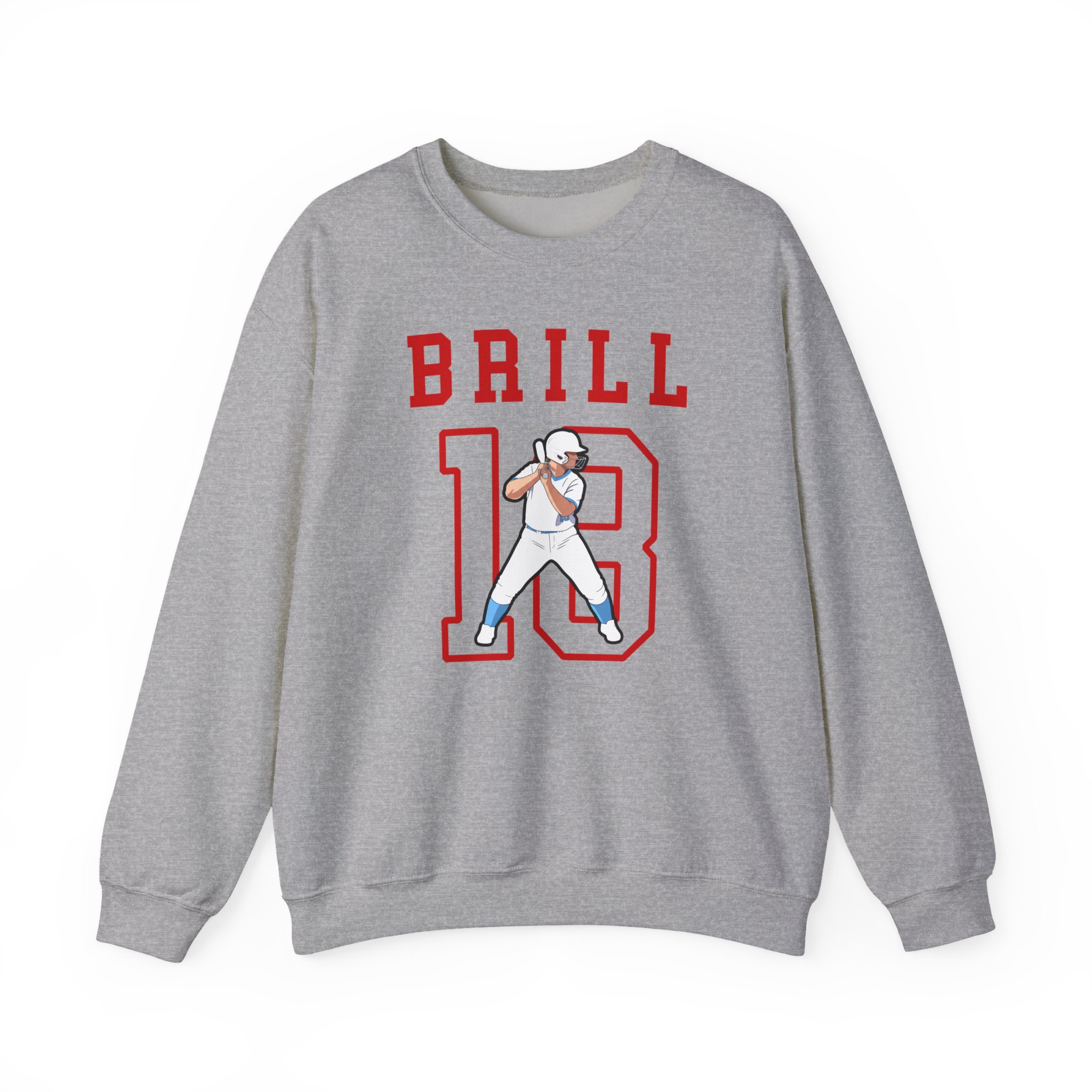 Crewneck Sweatshirt — character_shirsey in Grey