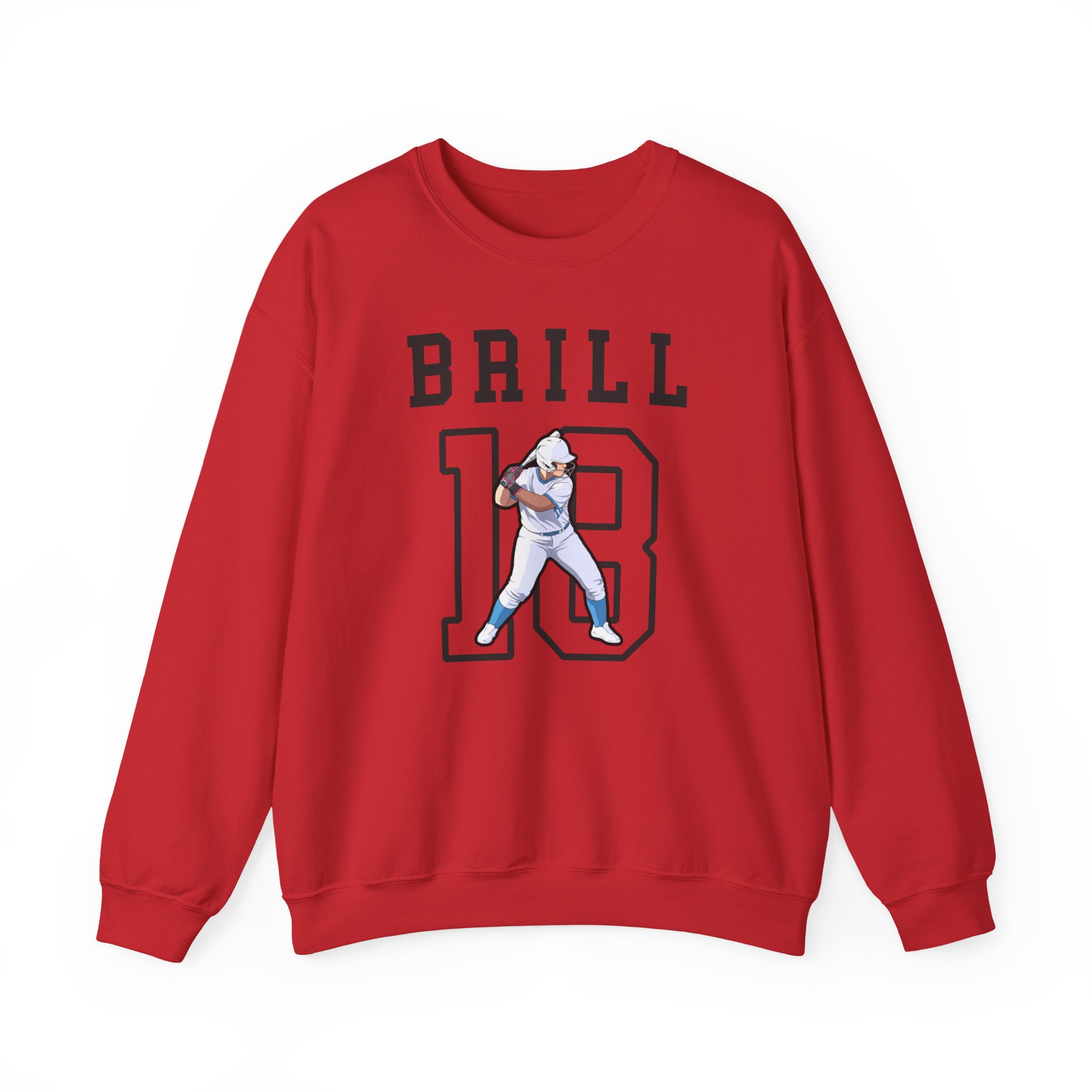 Crewneck Sweatshirt — character_shirsey in Red