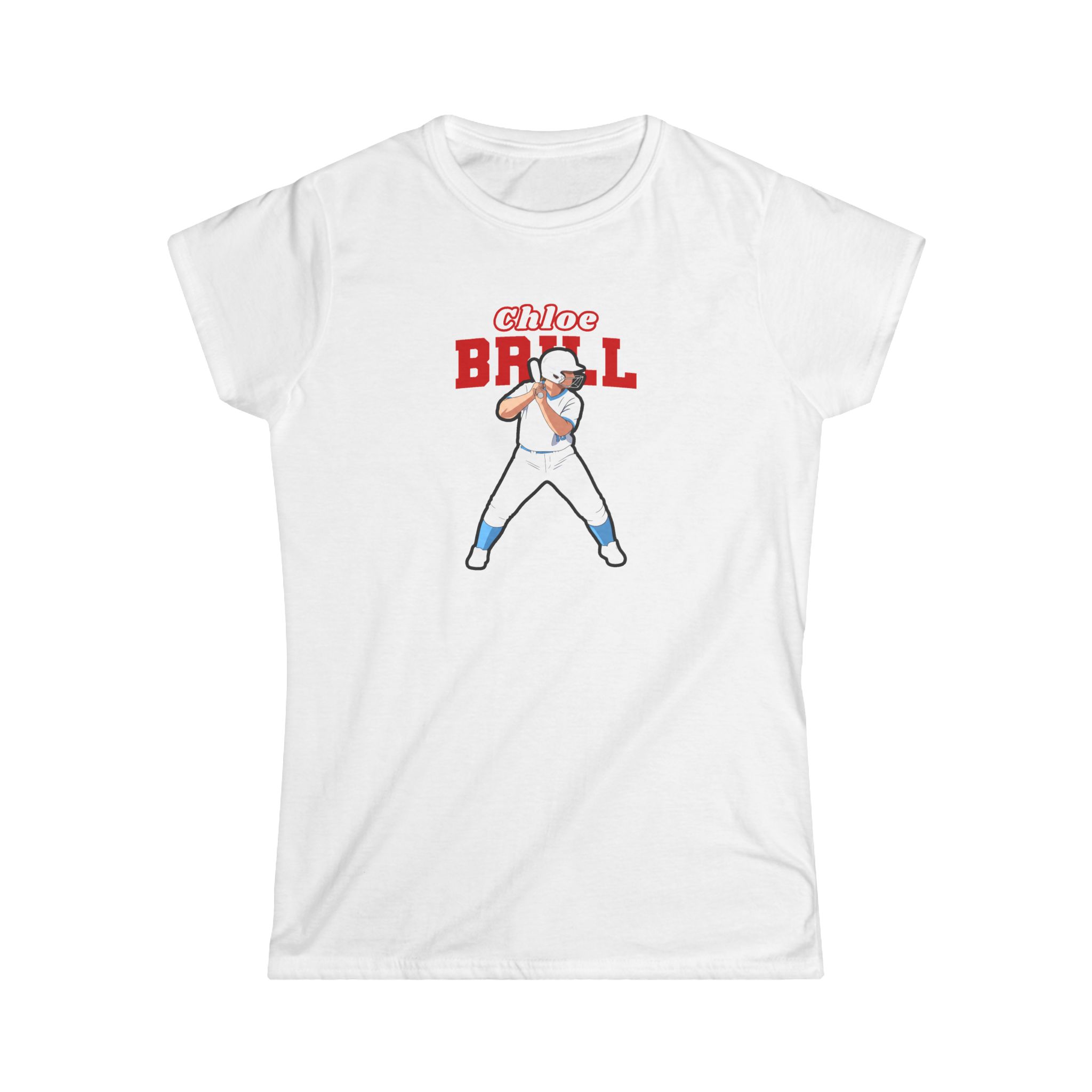 Women's Softstyle Tee — character_name_arch in White