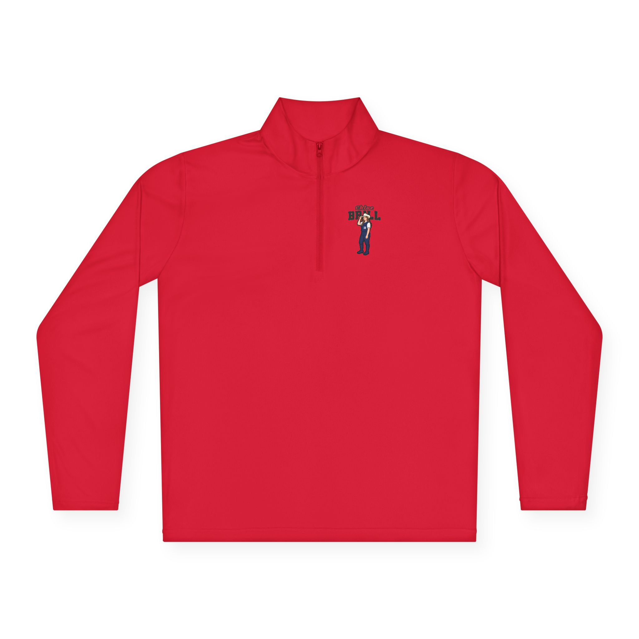 Q-Zip Pullover — character_name_arch in Red