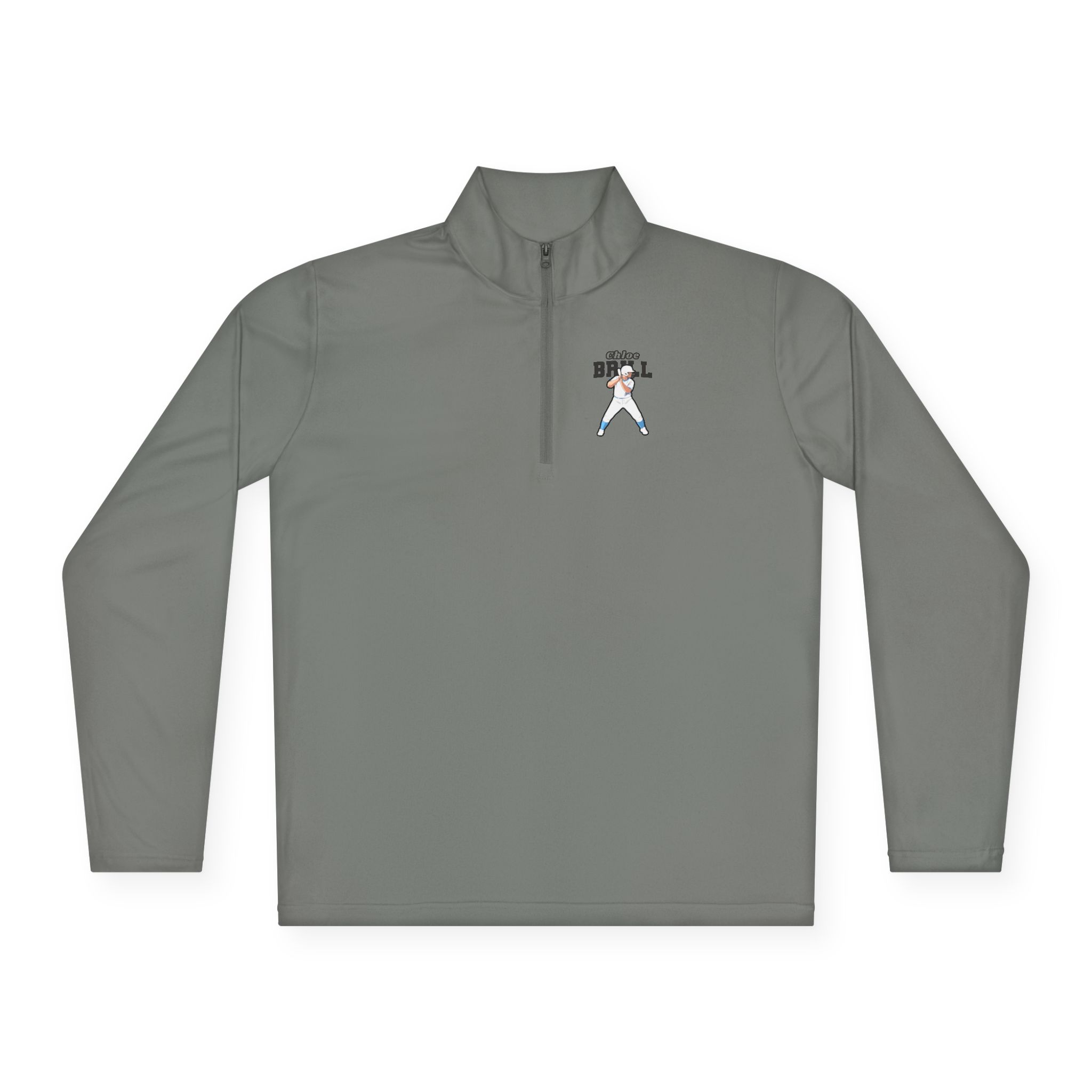 Q-Zip Pullover — character_name_arch in Grey